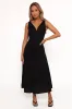 Barbara Midi Button Down Dress - Black sold by Petal & Pup