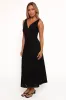 Barbara Midi Button Down Dress - Black sold by Petal & Pup