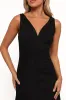 Barbara Midi Button Down Dress - Black sold by Petal & Pup