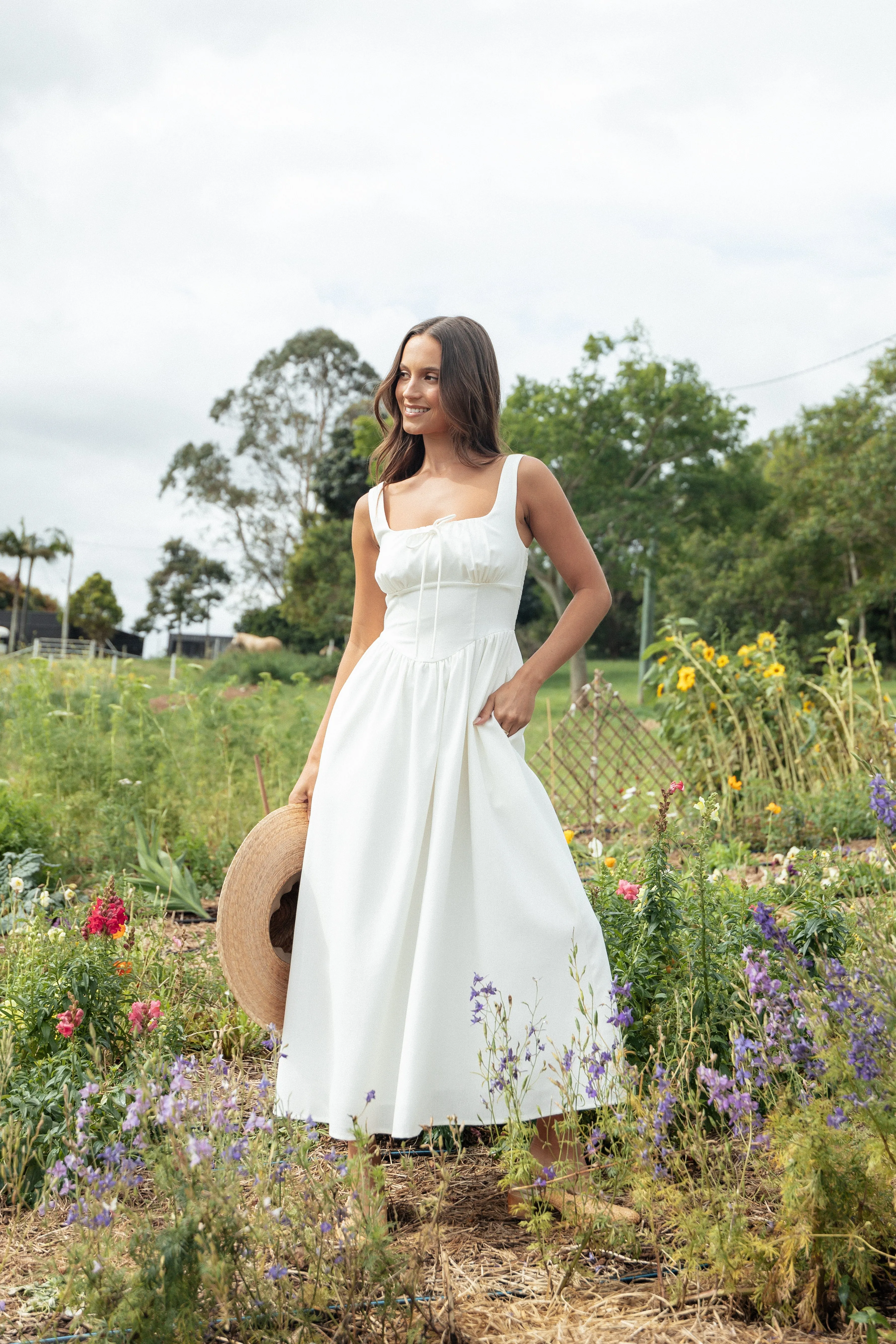 Kinslee Midi Dress - White sold by Petal & Pup product image thumbnail 2