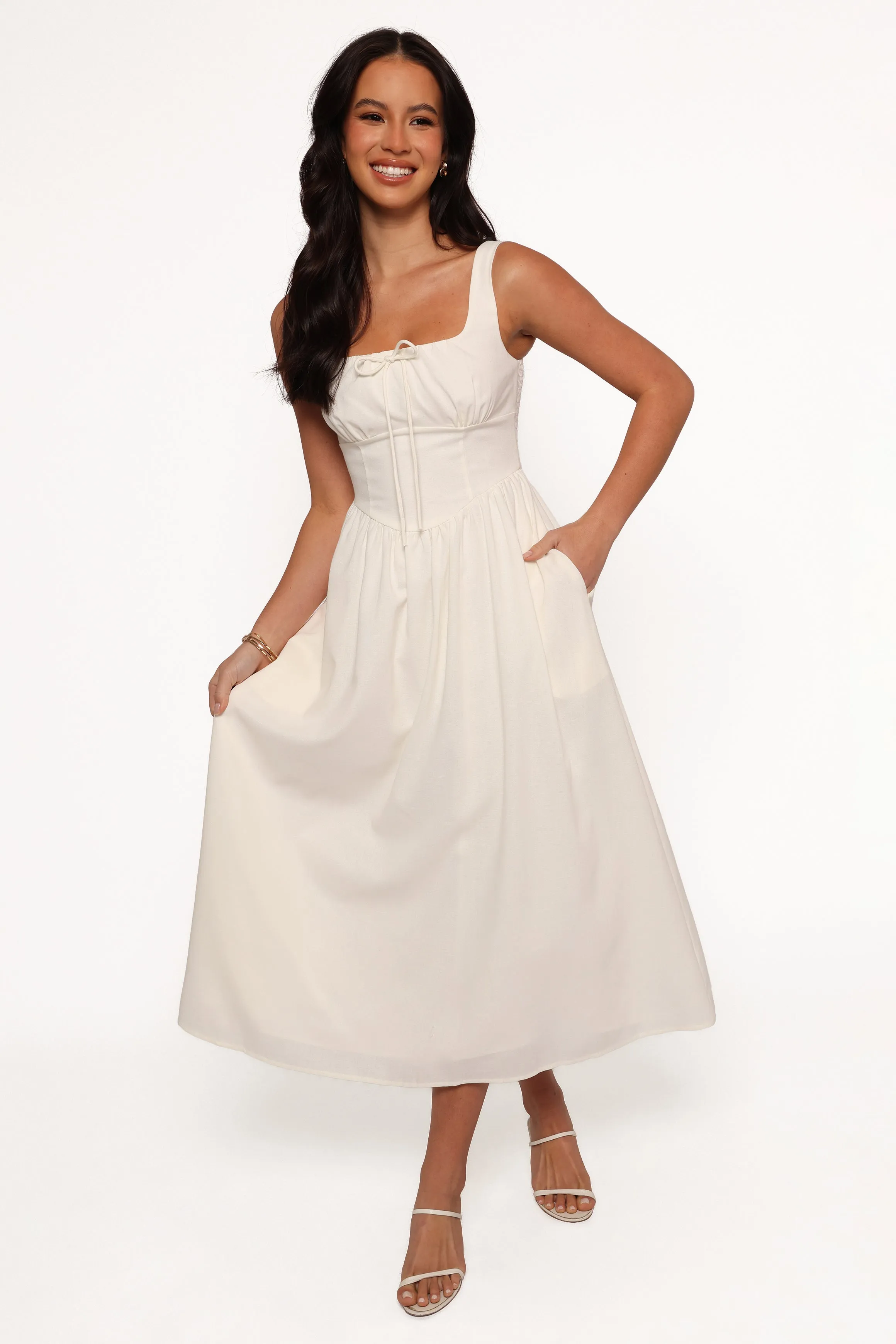 Kinslee Midi Dress - White sold by Petal & Pup product image thumbnail 4