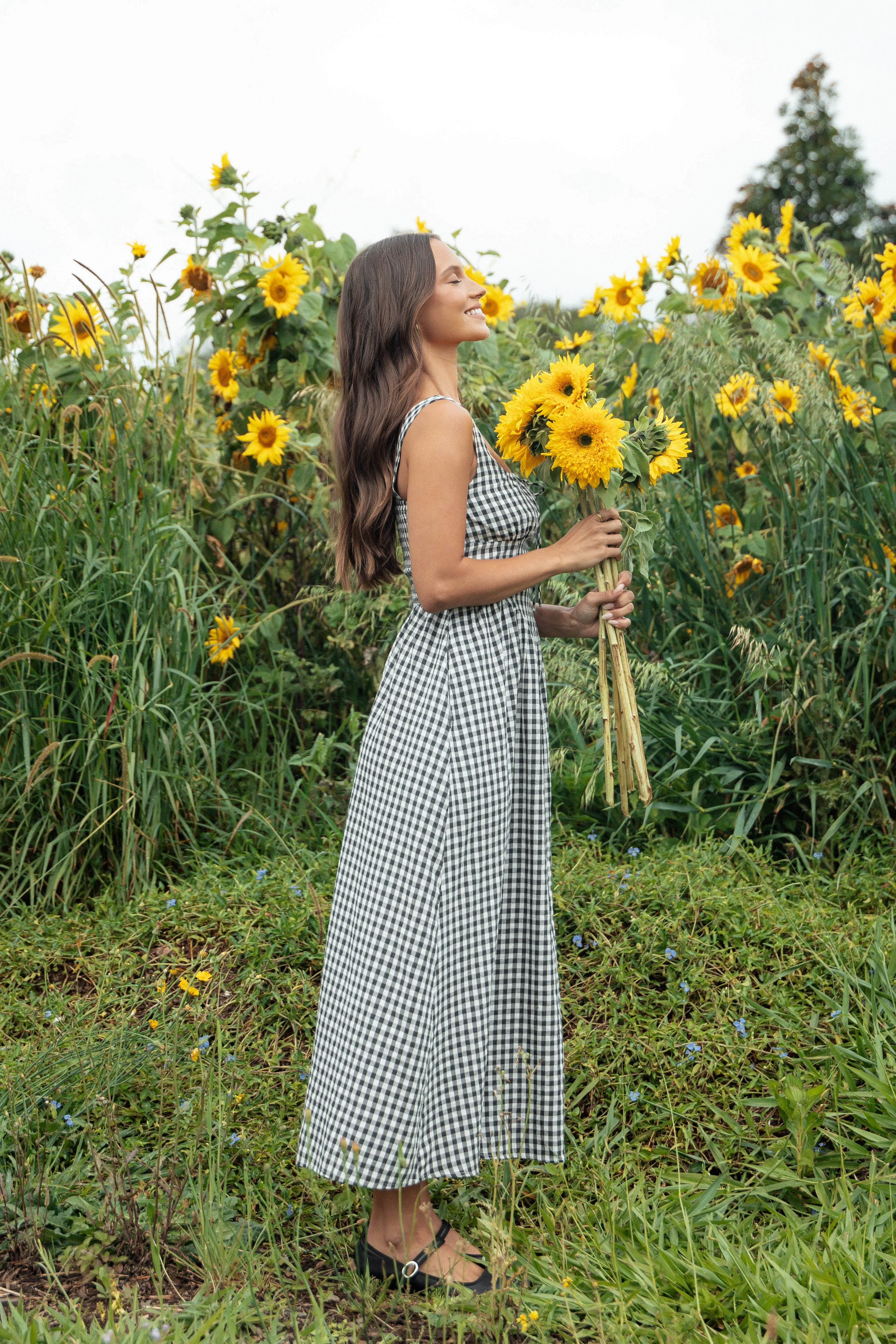 Kinslee Midi Dress - Black Gingham sold by Petal & Pup product image thumbnail 2