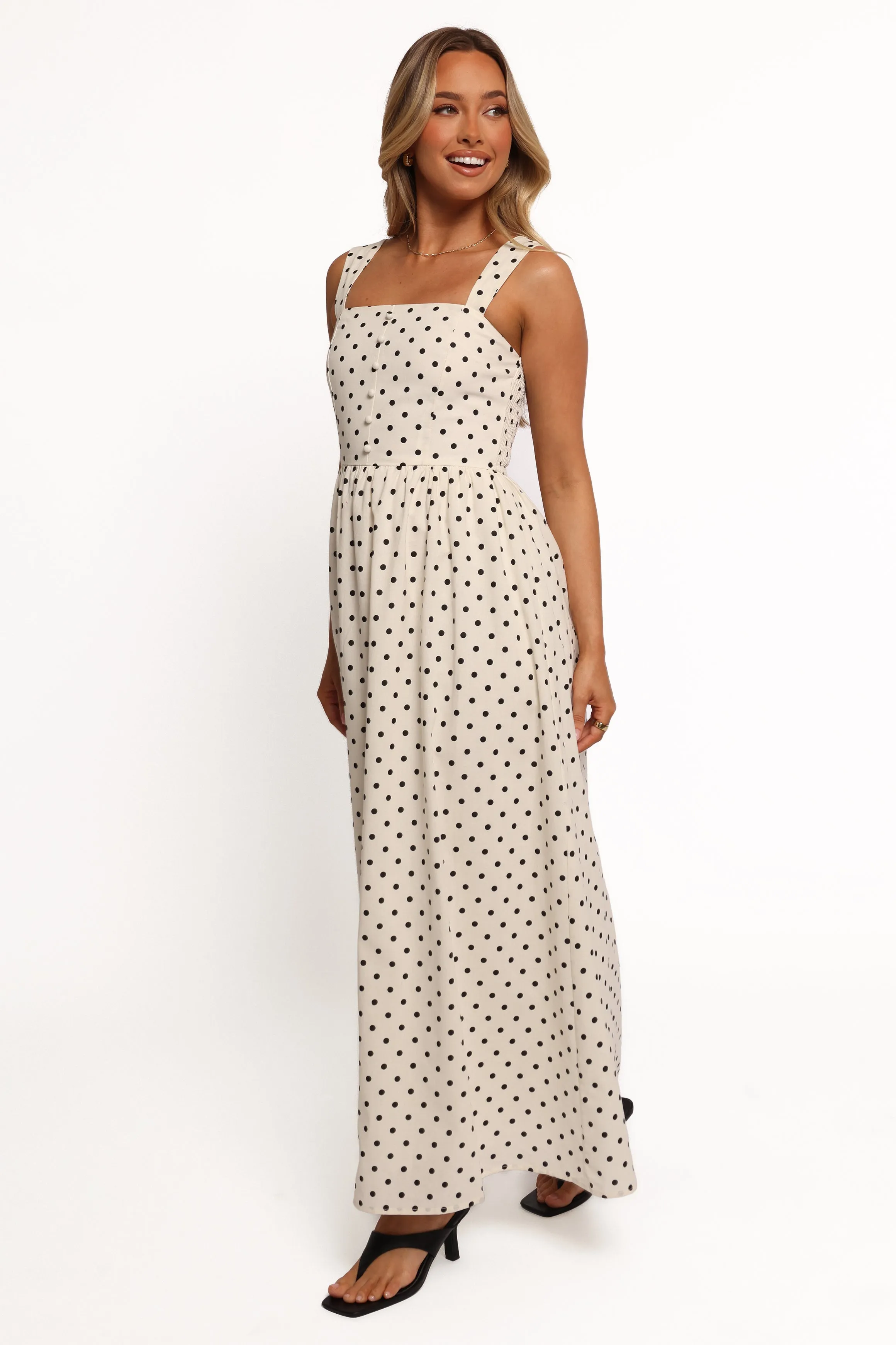 Jenni Maxi Dress - White Polka Dot sold by Petal & Pup product image thumbnail 2