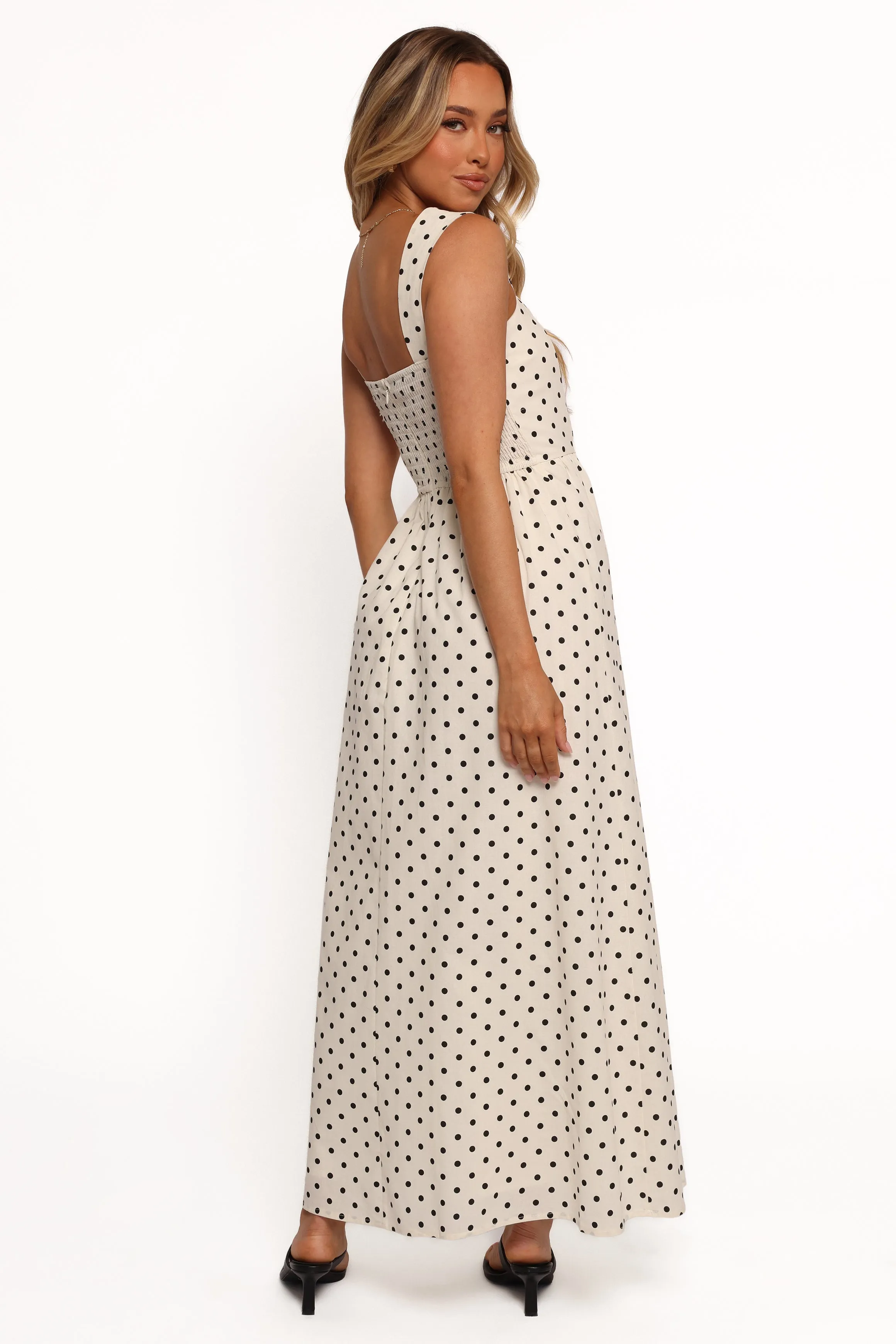 Jenni Maxi Dress - White Polka Dot sold by Petal & Pup product image thumbnail 3