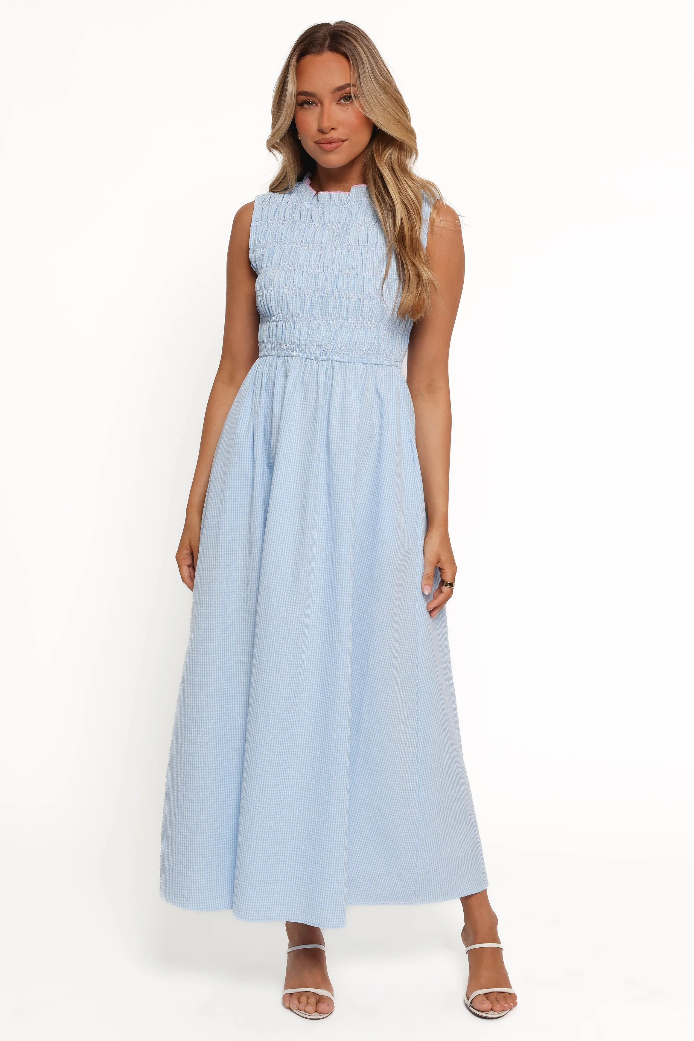 Lanna Maxi Dress - Blue Gingham sold by Petal & Pup product image thumbnail 2