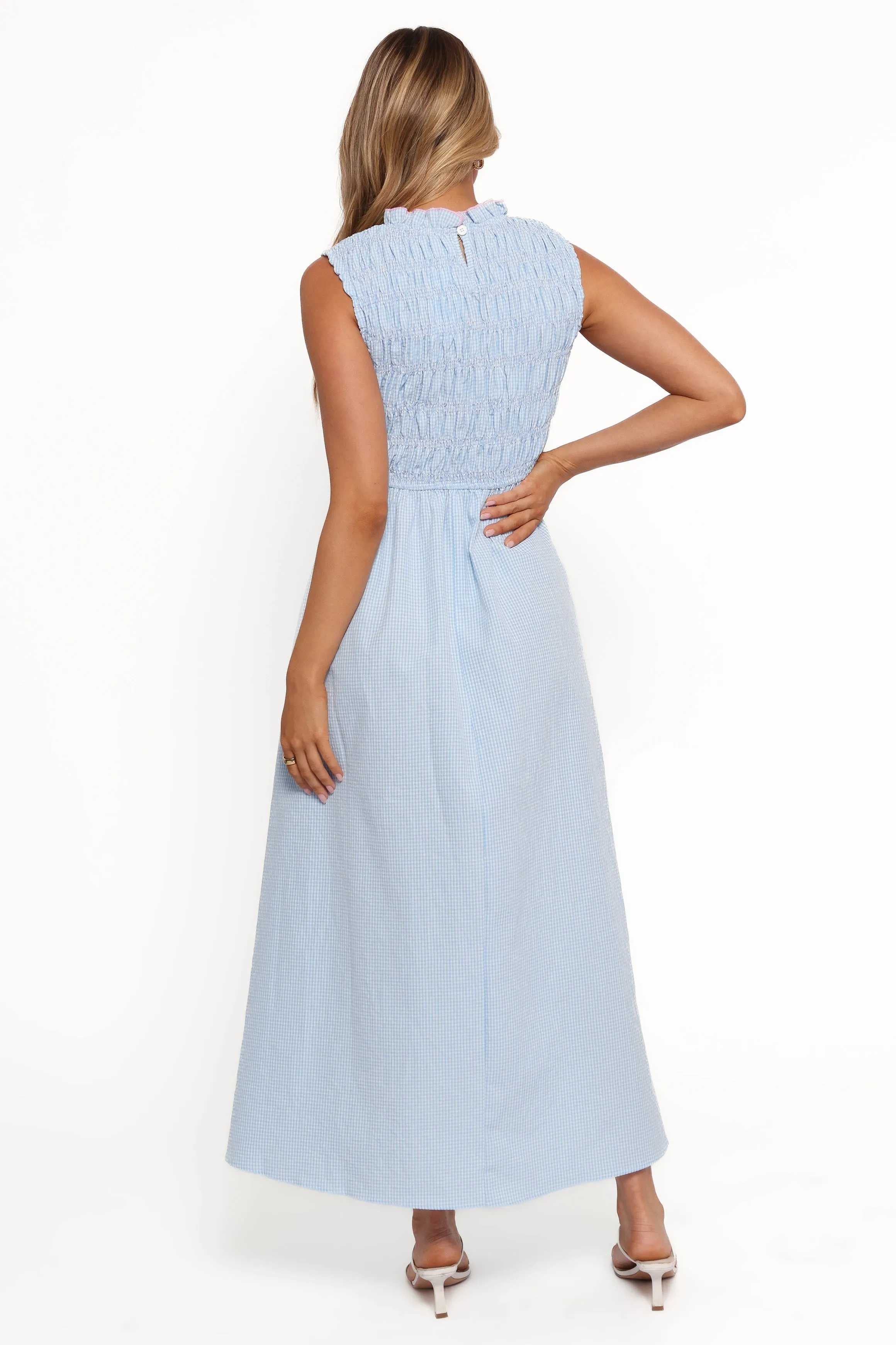 Lanna Maxi Dress - Blue Gingham sold by Petal & Pup product image thumbnail 3