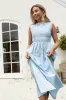 Lanna Maxi Dress - Blue Gingham sold by Petal & Pup