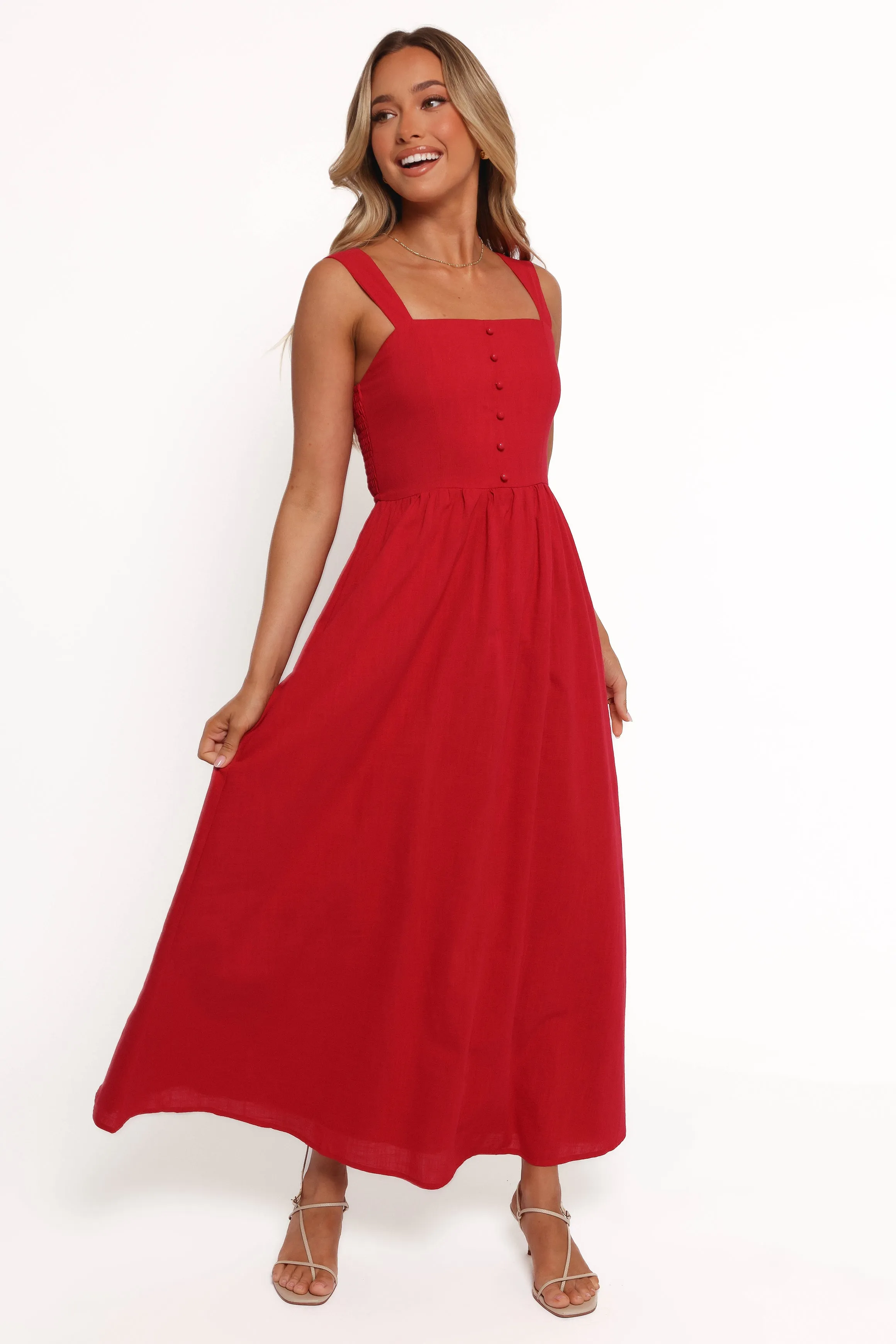 Caty Maxi Dress - Red sold by Petal & Pup product image thumbnail 3