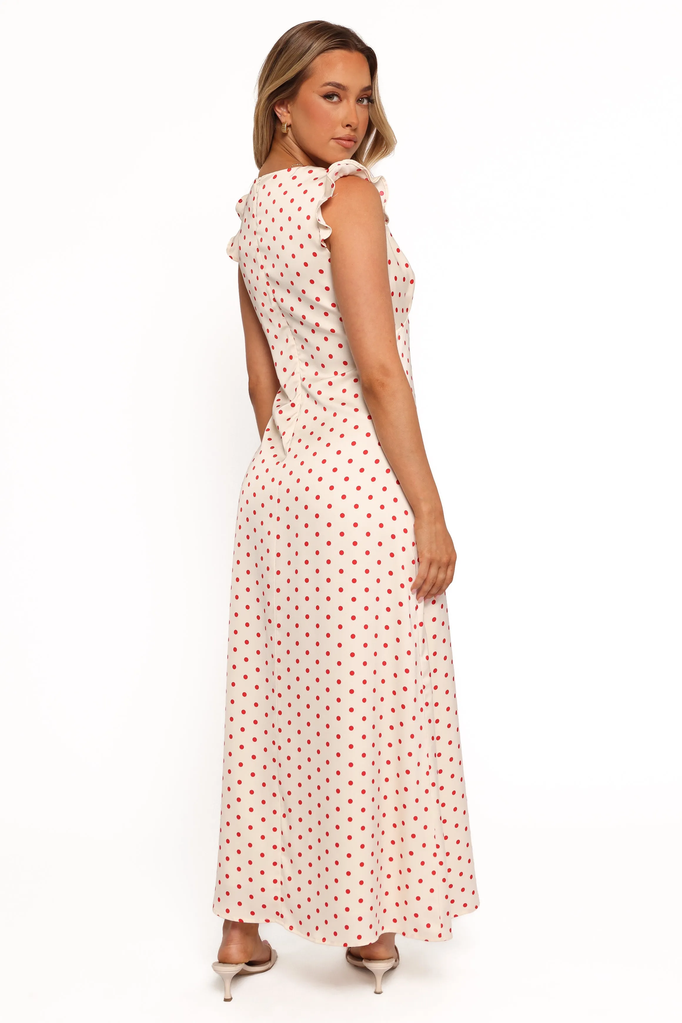 Bette Midi Dress - Red Polka Dot sold by Petal & Pup product image thumbnail 5