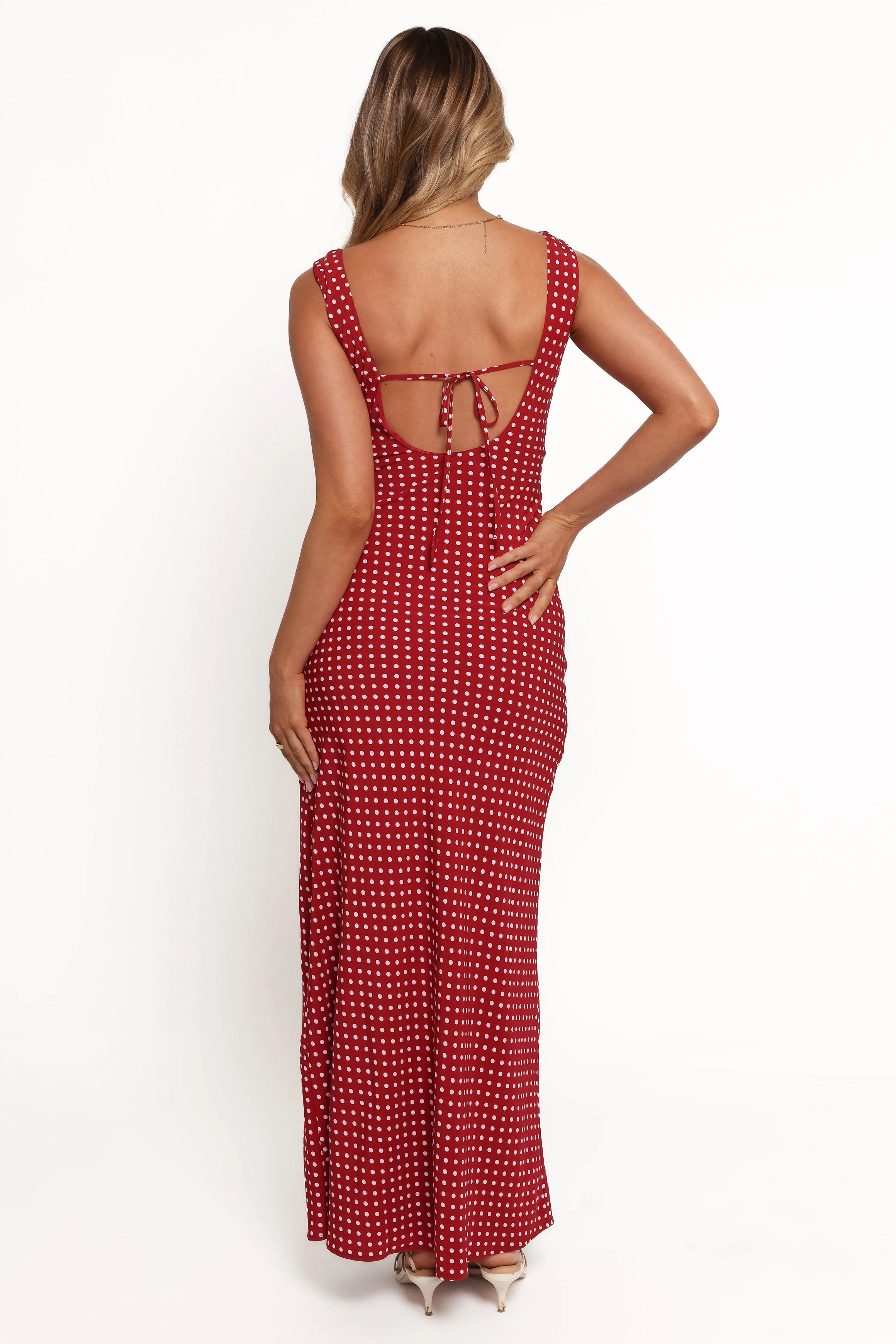 Leni Maxi Dress - Red Polka Dot sold by Petal & Pup product image thumbnail 5