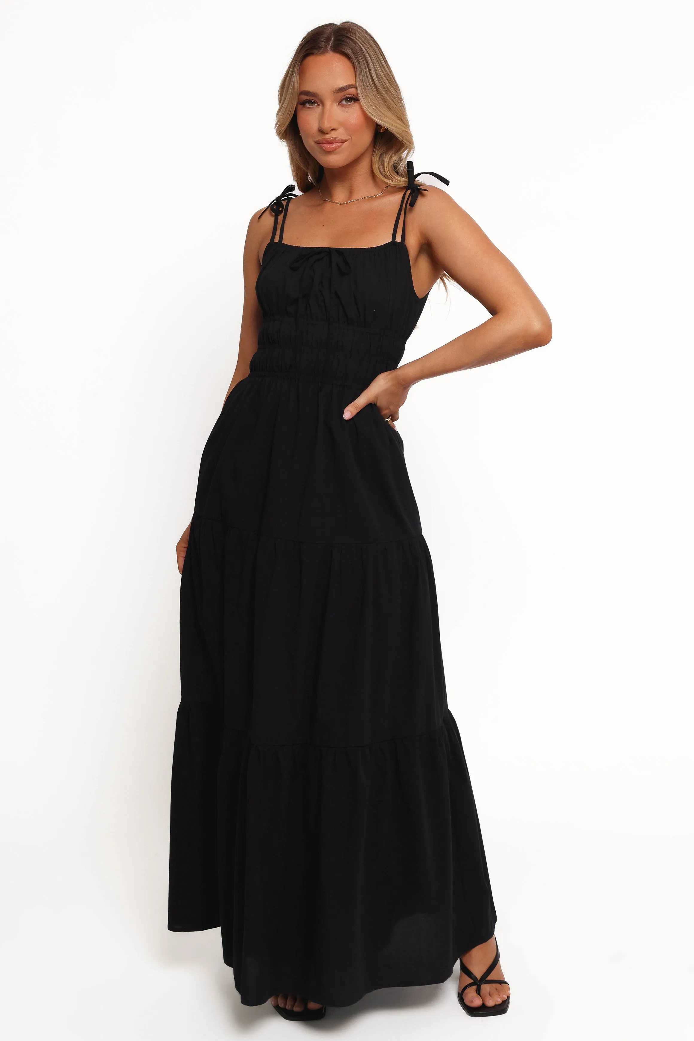 Ione Maxi Dress - Black sold by Petal & Pup product image thumbnail 3