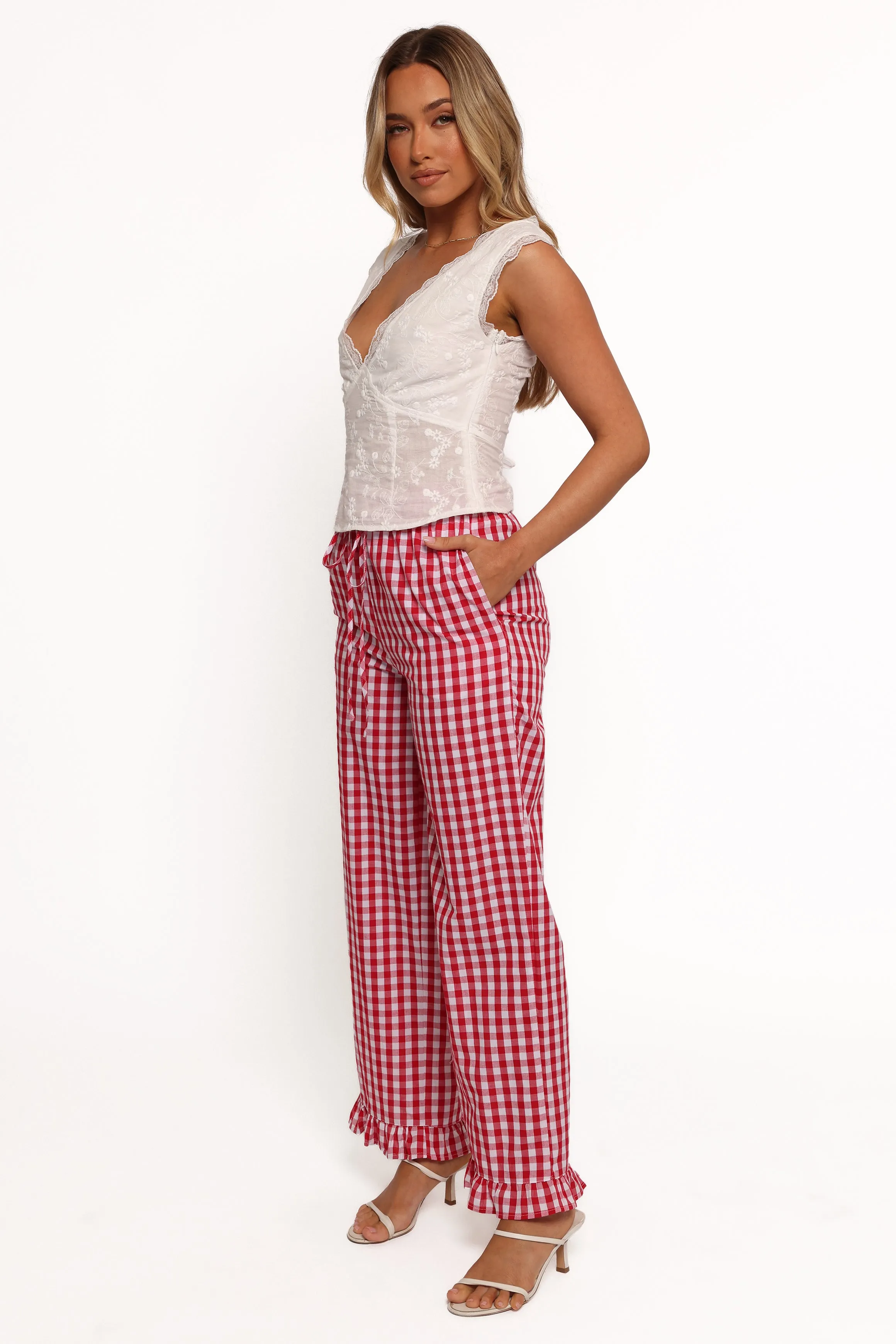 Marina Pant - Red Gingham sold by Petal & Pup product image thumbnail 5