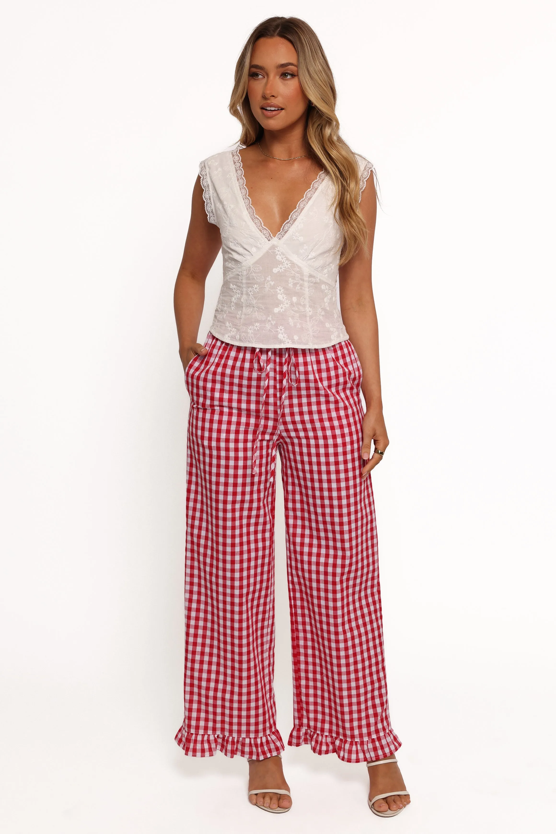 Marina Pant - Red Gingham sold by Petal & Pup product image thumbnail 3