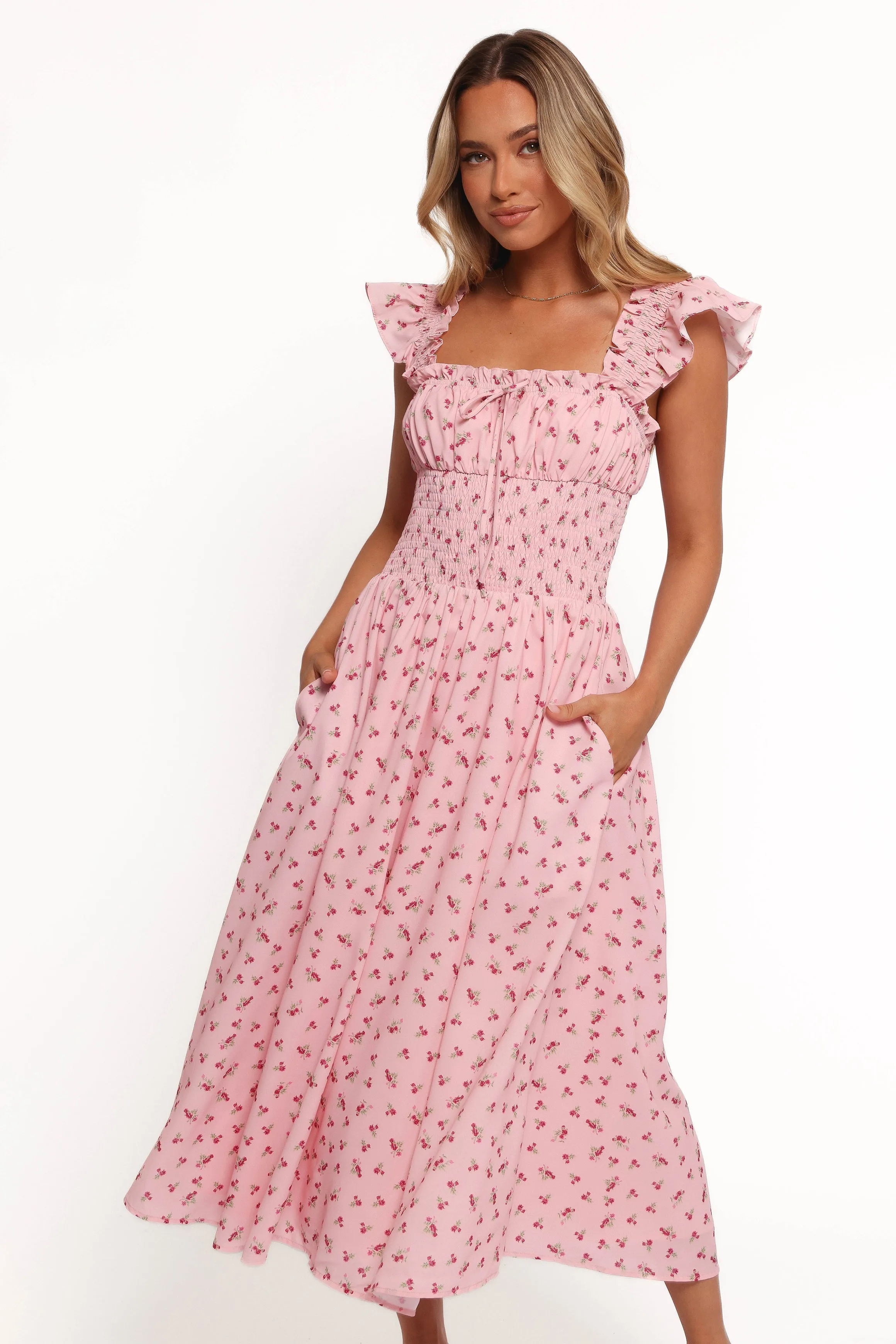 Bronte Midi Dress - Pink Floral sold by Petal & Pup product image thumbnail 3