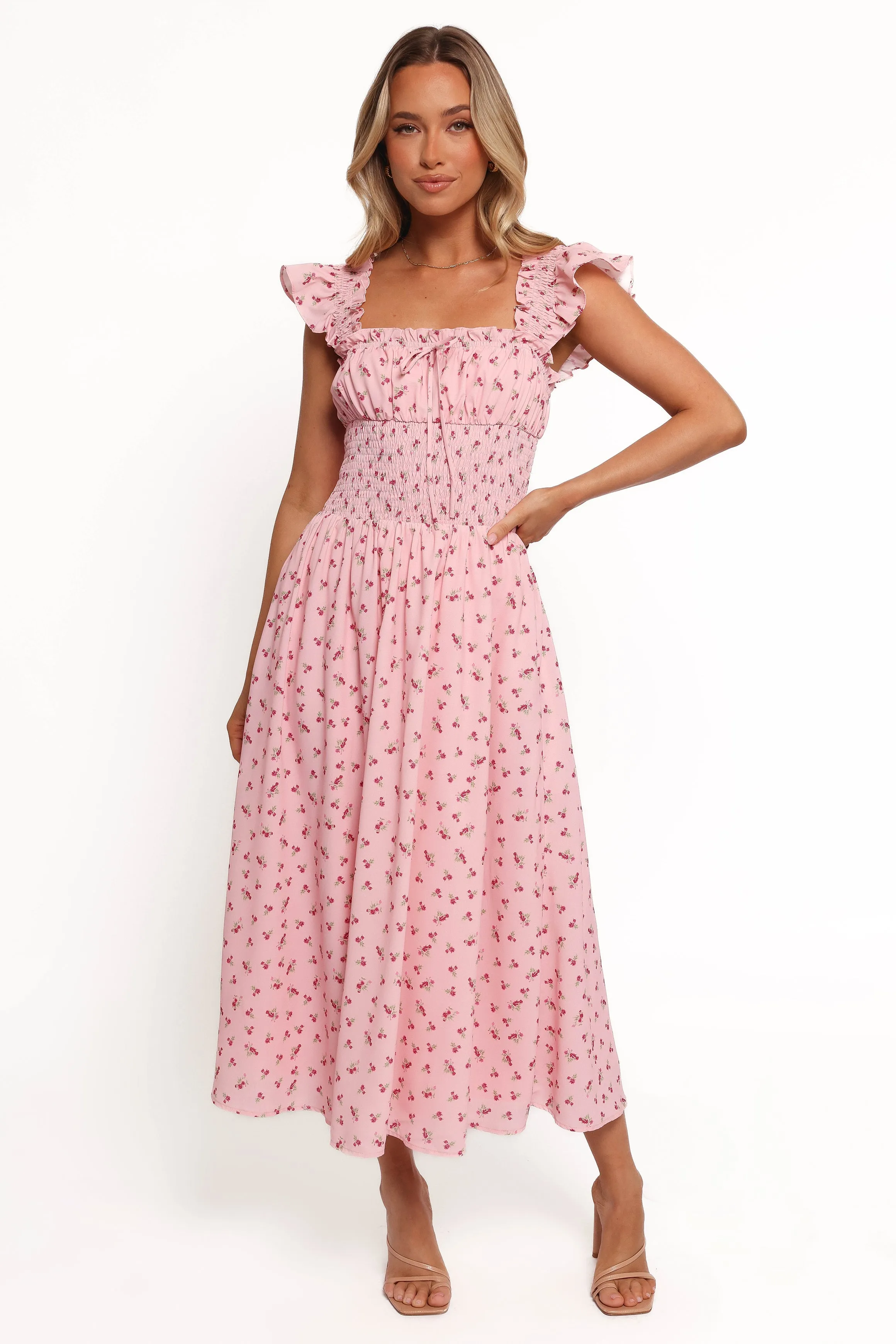 Bronte Midi Dress - Pink Floral sold by Petal & Pup product image thumbnail 4