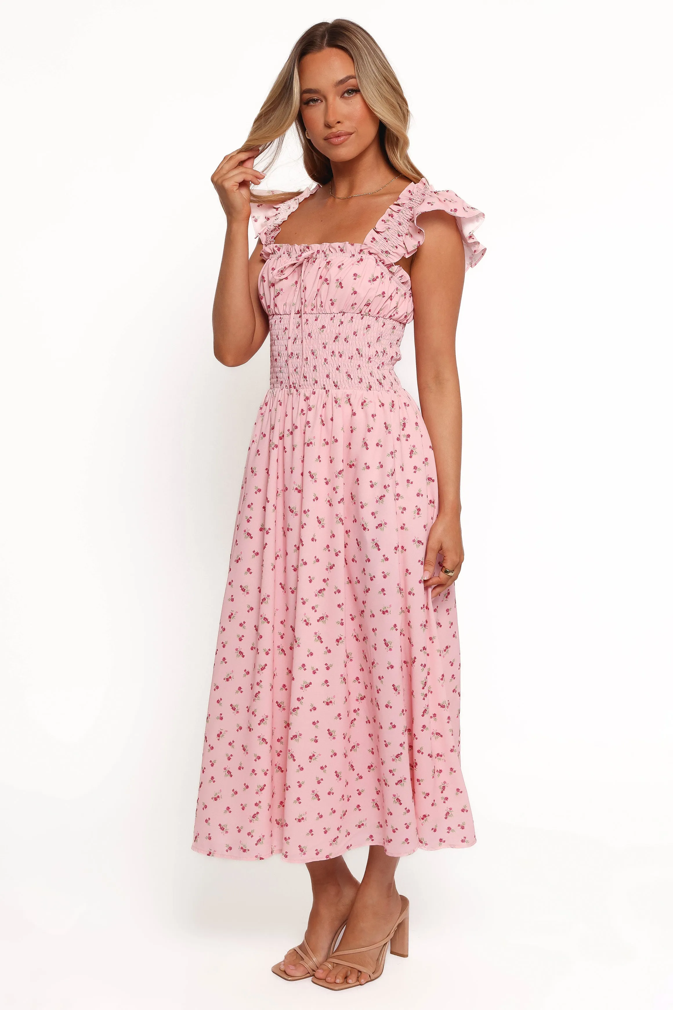 Bronte Midi Dress - Pink Floral sold by Petal & Pup product image thumbnail 5