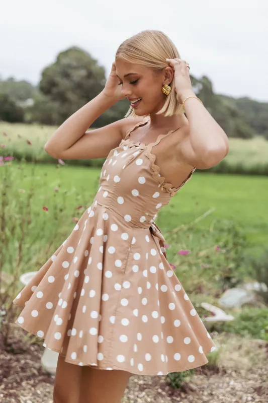 Teaghan Mini Dress - Light Mocha sold by Petal & Pup