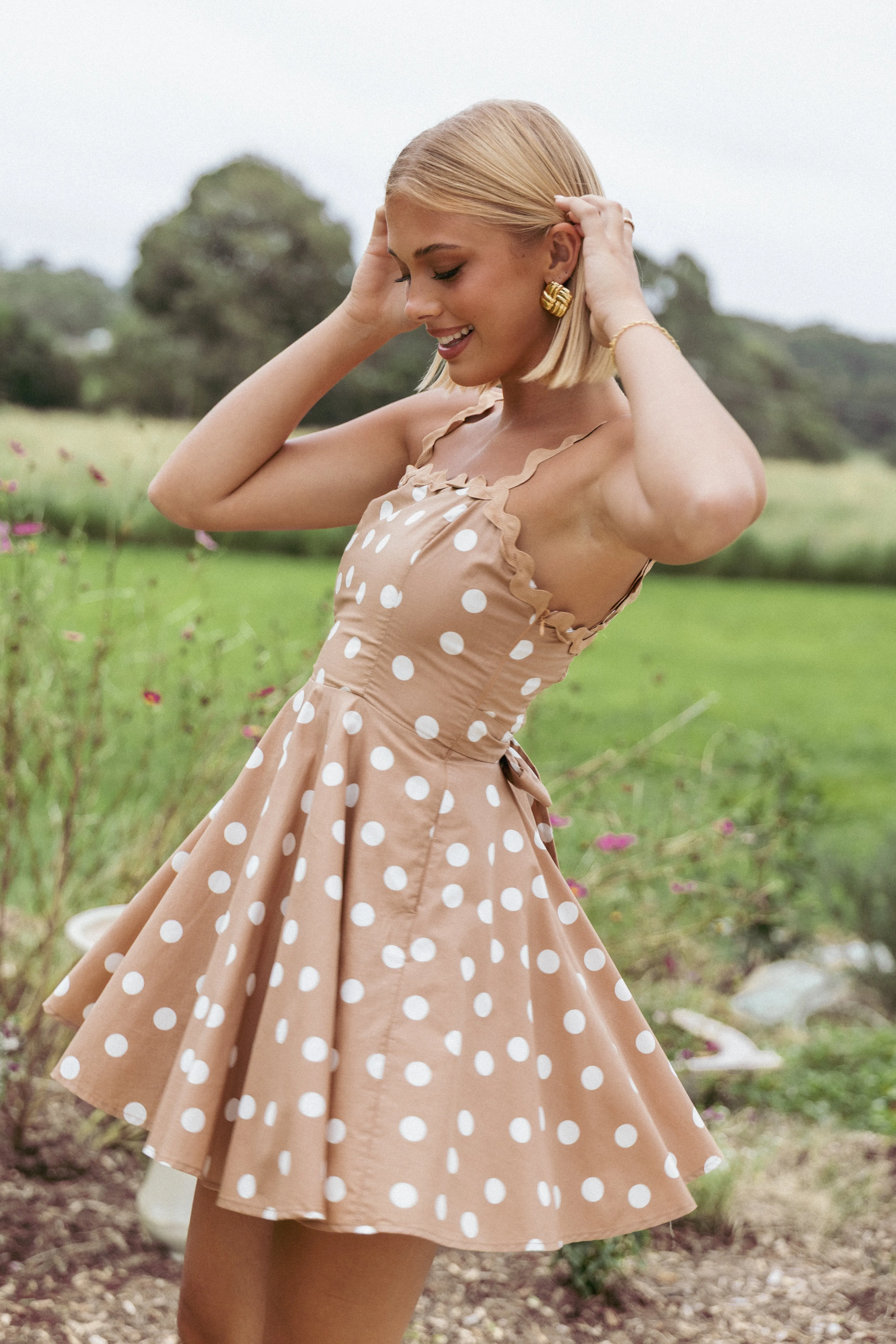 Teaghan Mini Dress - Light Mocha sold by Petal & Pup