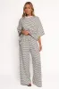 Wilda Oversized Tee - White Black Stripe sold by Petal & Pup