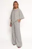 Wilda Oversized Tee - White Black Stripe sold by Petal & Pup