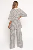 Wilda Oversized Tee - White Black Stripe sold by Petal & Pup