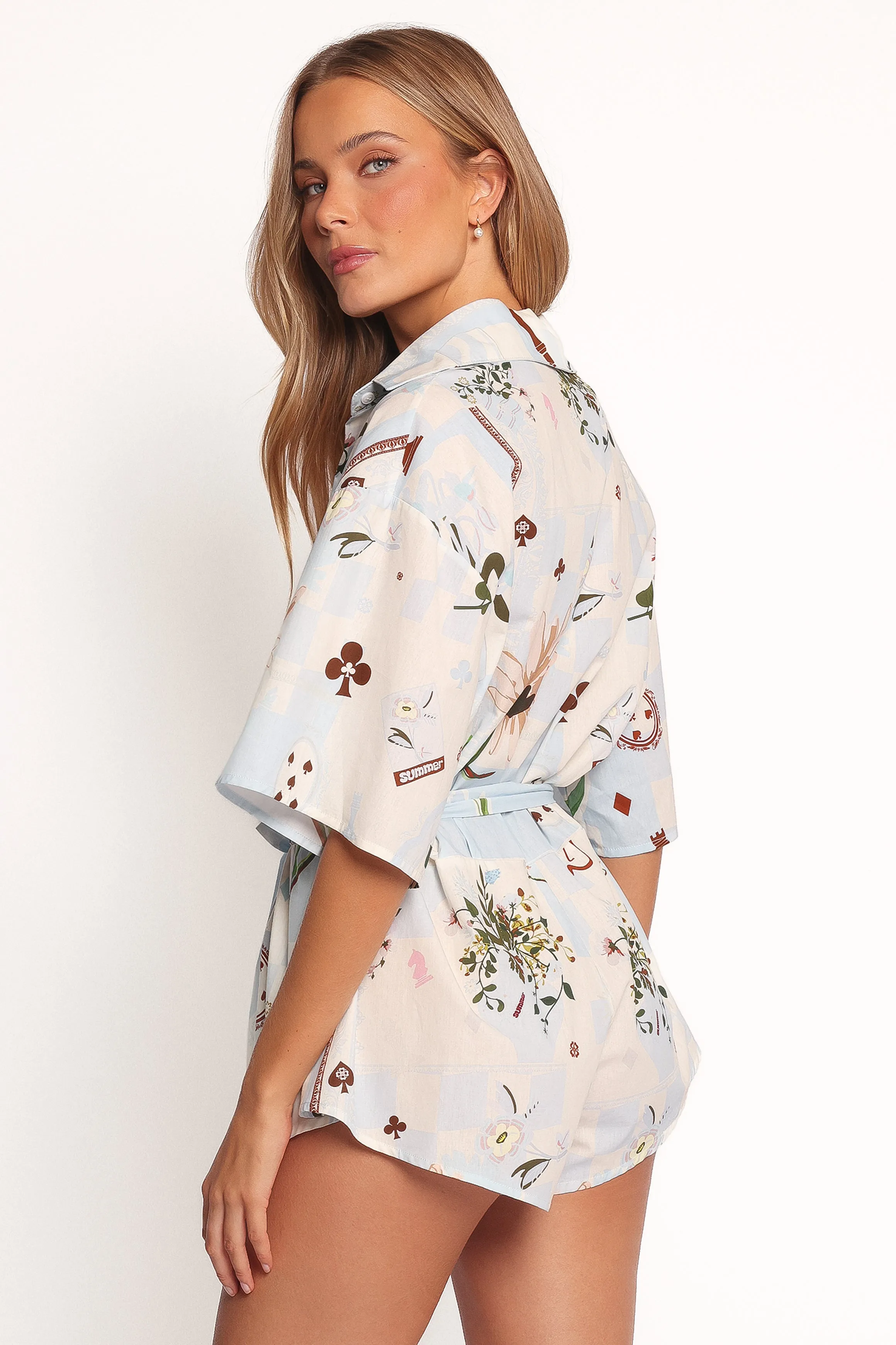 Luisa Romper - Blue Floral sold by Petal & Pup product image thumbnail 4