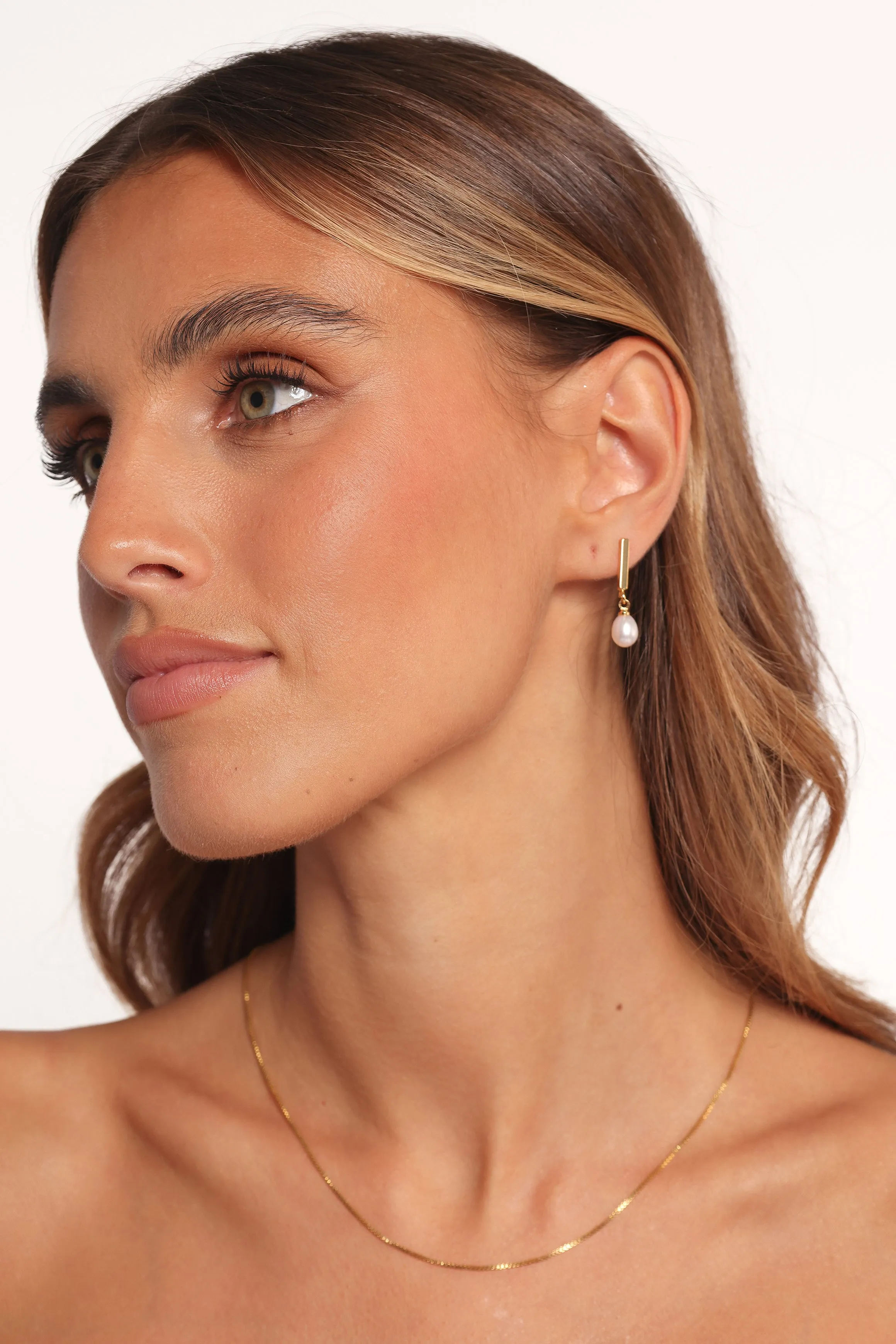 Calista Earrings - Gold/Pearl sold by Petal & Pup product image thumbnail 4