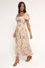 Cecelia Puff Sleeve Maxi Dress - Floral sold by Petal & Pup