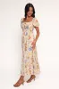Cecelia Puff Sleeve Maxi Dress - Floral sold by Petal & Pup