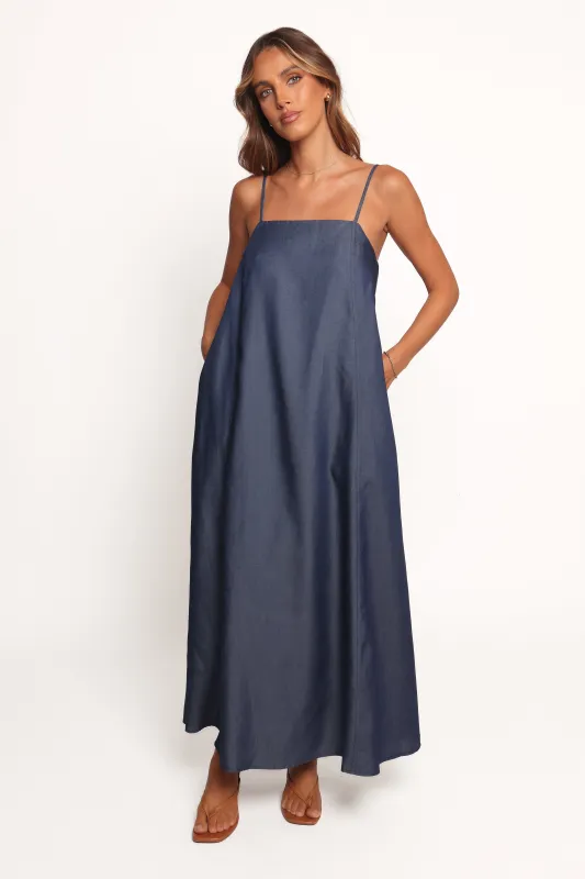 Thelma Maxi Dress - Chambray sold by Petal & Pup