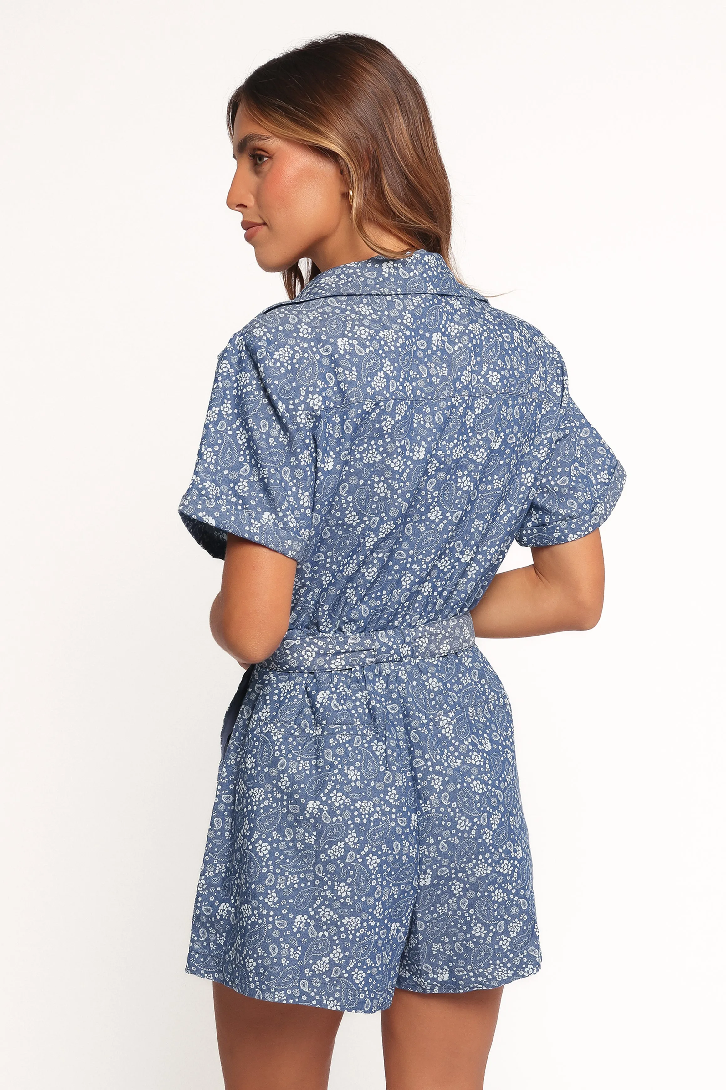 Adela Romper - Chambray sold by Petal & Pup product image thumbnail 4