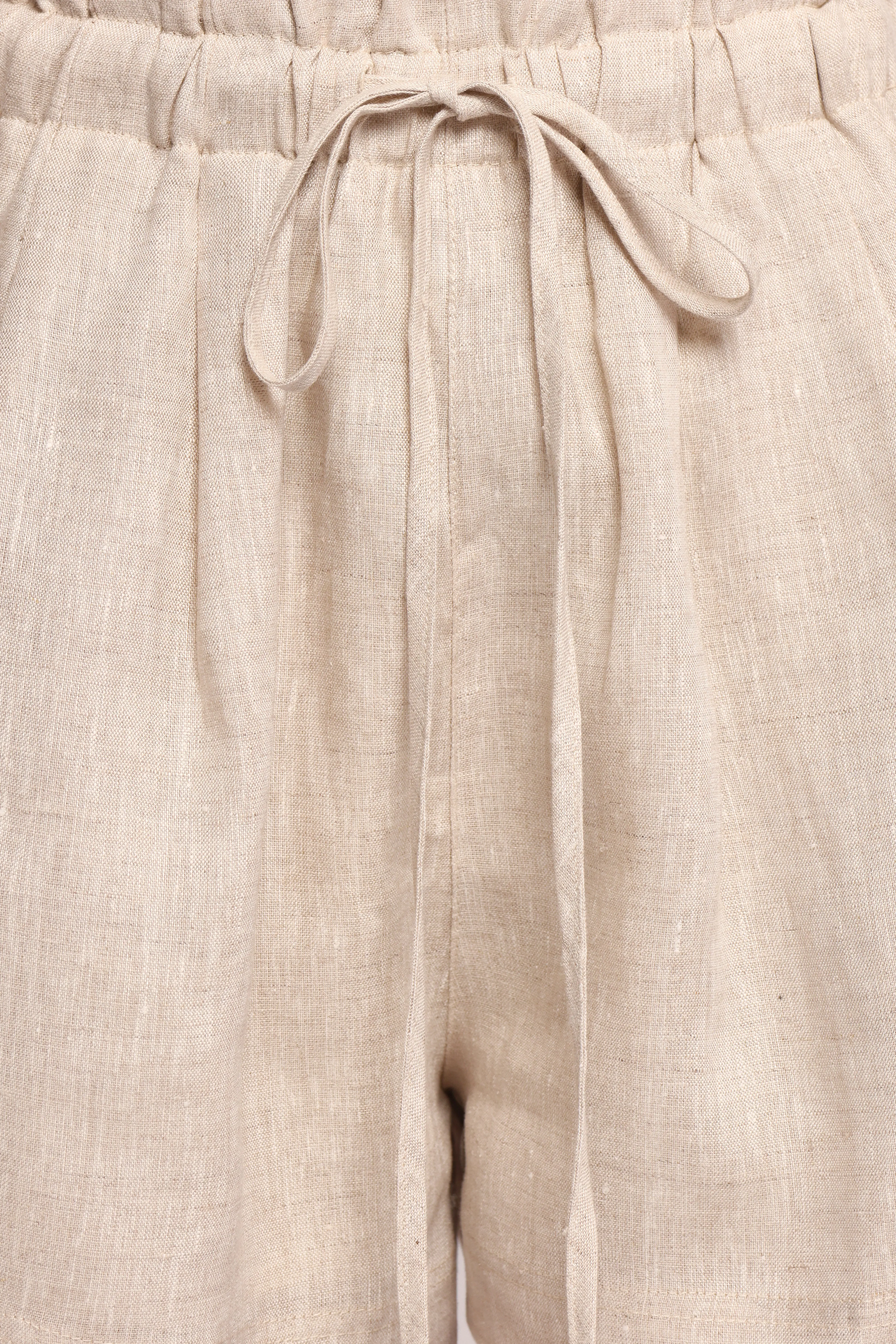 Daley Linen Shorts - Beige sold by Petal & Pup product image thumbnail 5