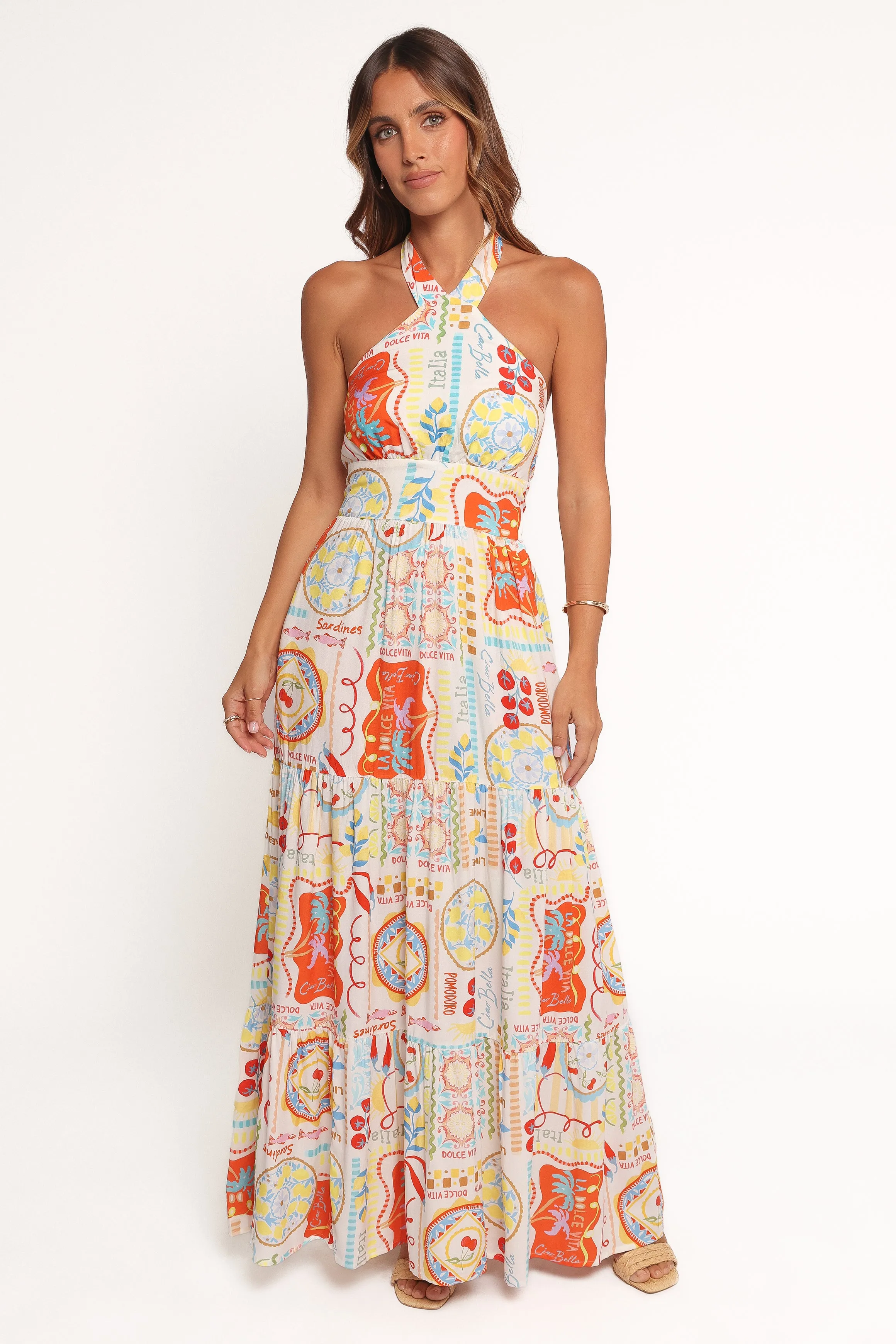 Jelena Maxi Dress - Aelia Print sold by Petal & Pup