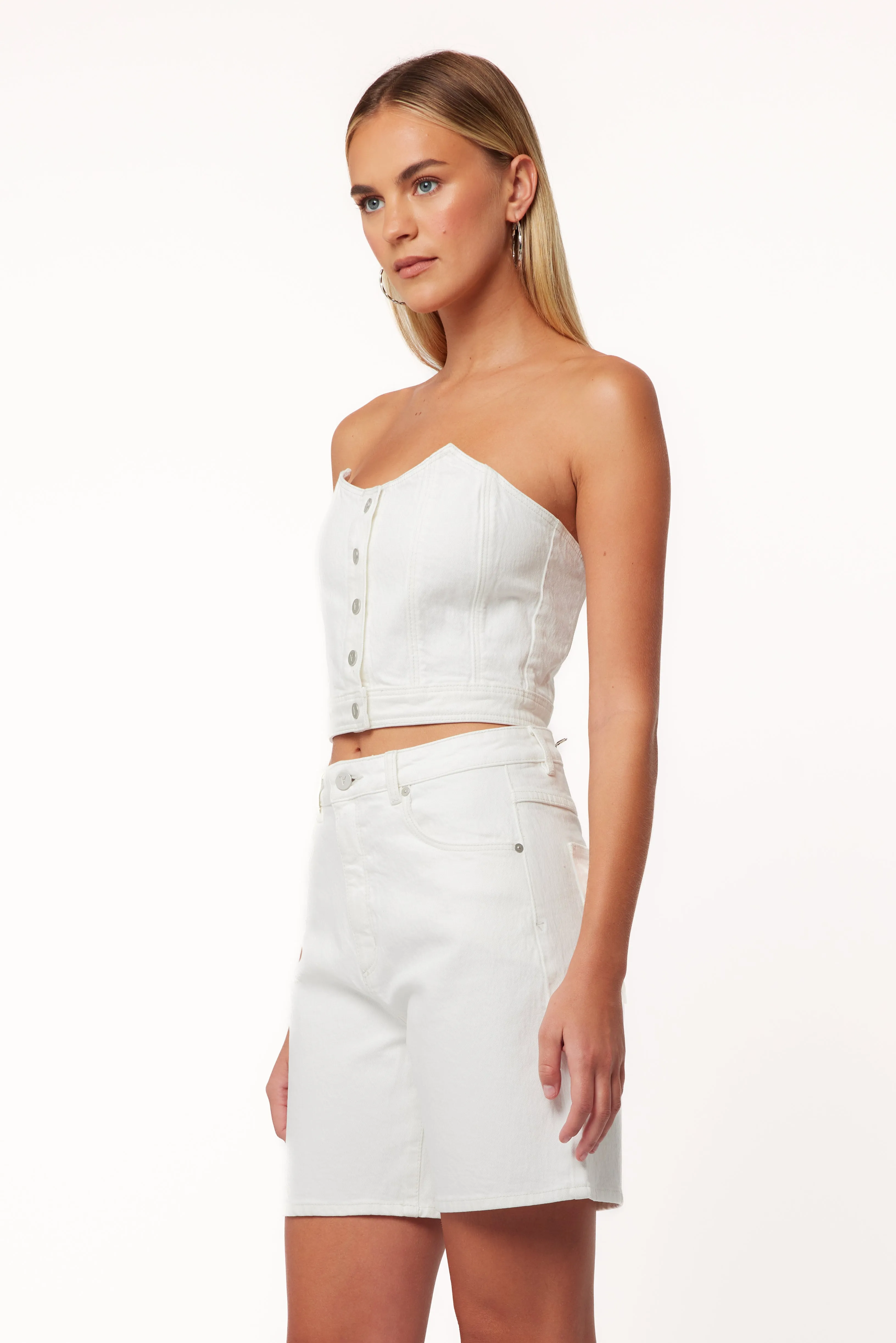 Abrand Carrie Shorts - White Light sold by Petal & Pup product image thumbnail 4