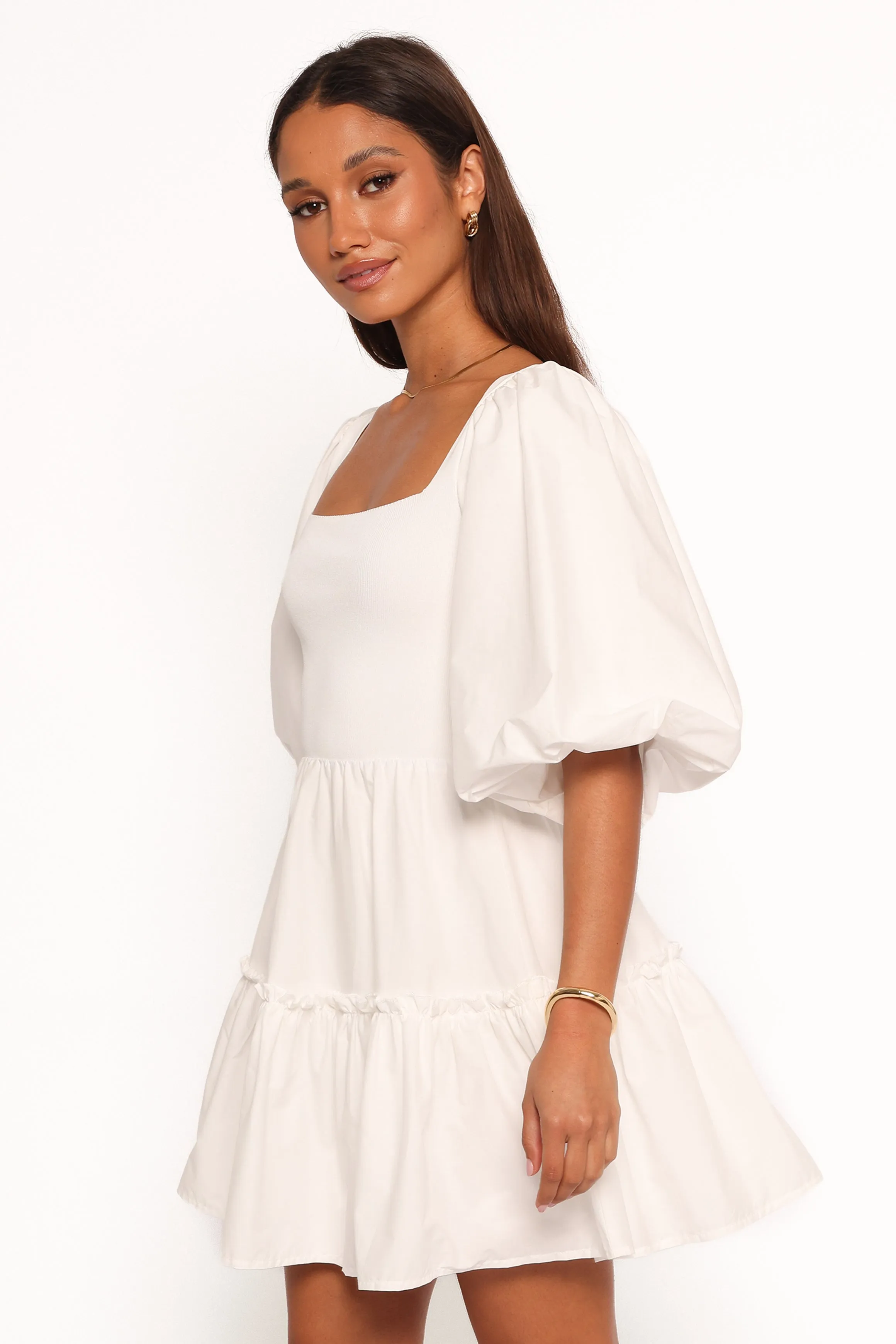 Meredith Mini Dress - White sold by Petal & Pup product image thumbnail 3