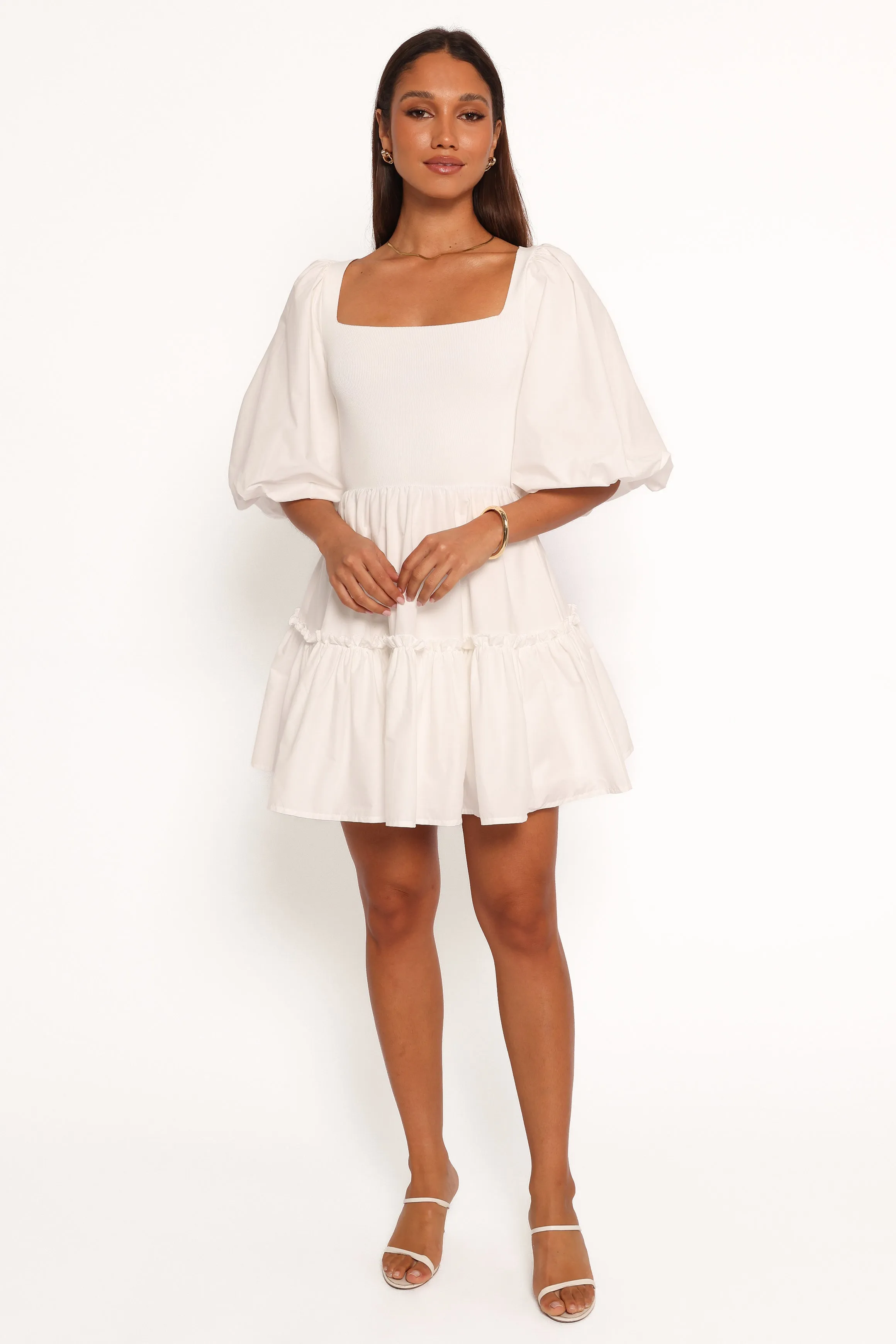 Meredith Mini Dress - White sold by Petal & Pup product image thumbnail 2