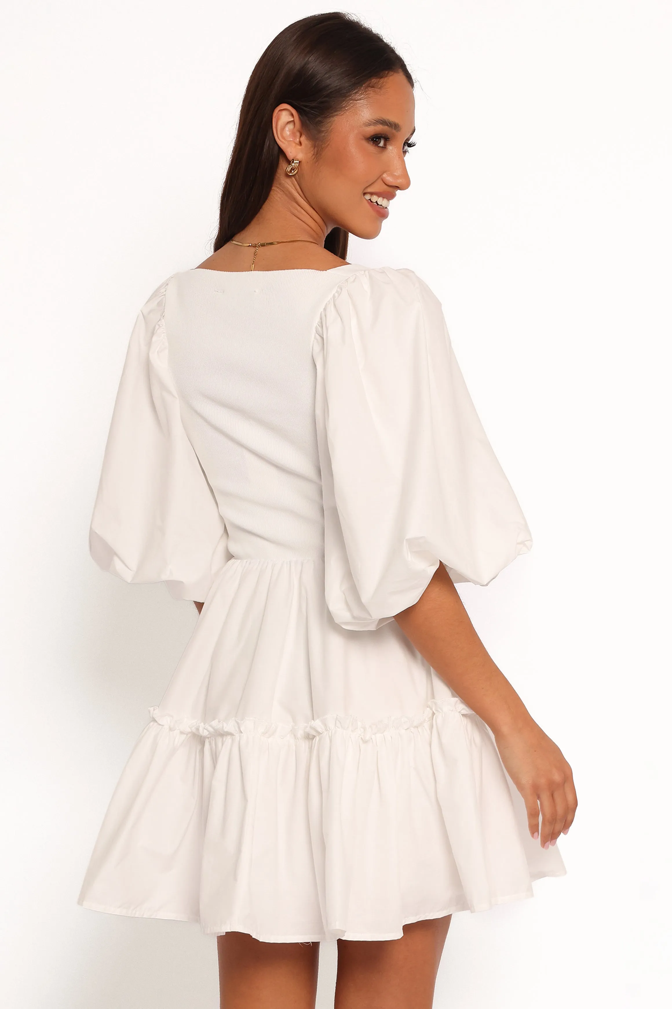 Meredith Mini Dress - White sold by Petal & Pup product image thumbnail 4