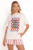 Aperitivo Tee Set - White Red Aperitivo sold by Petal & Pup