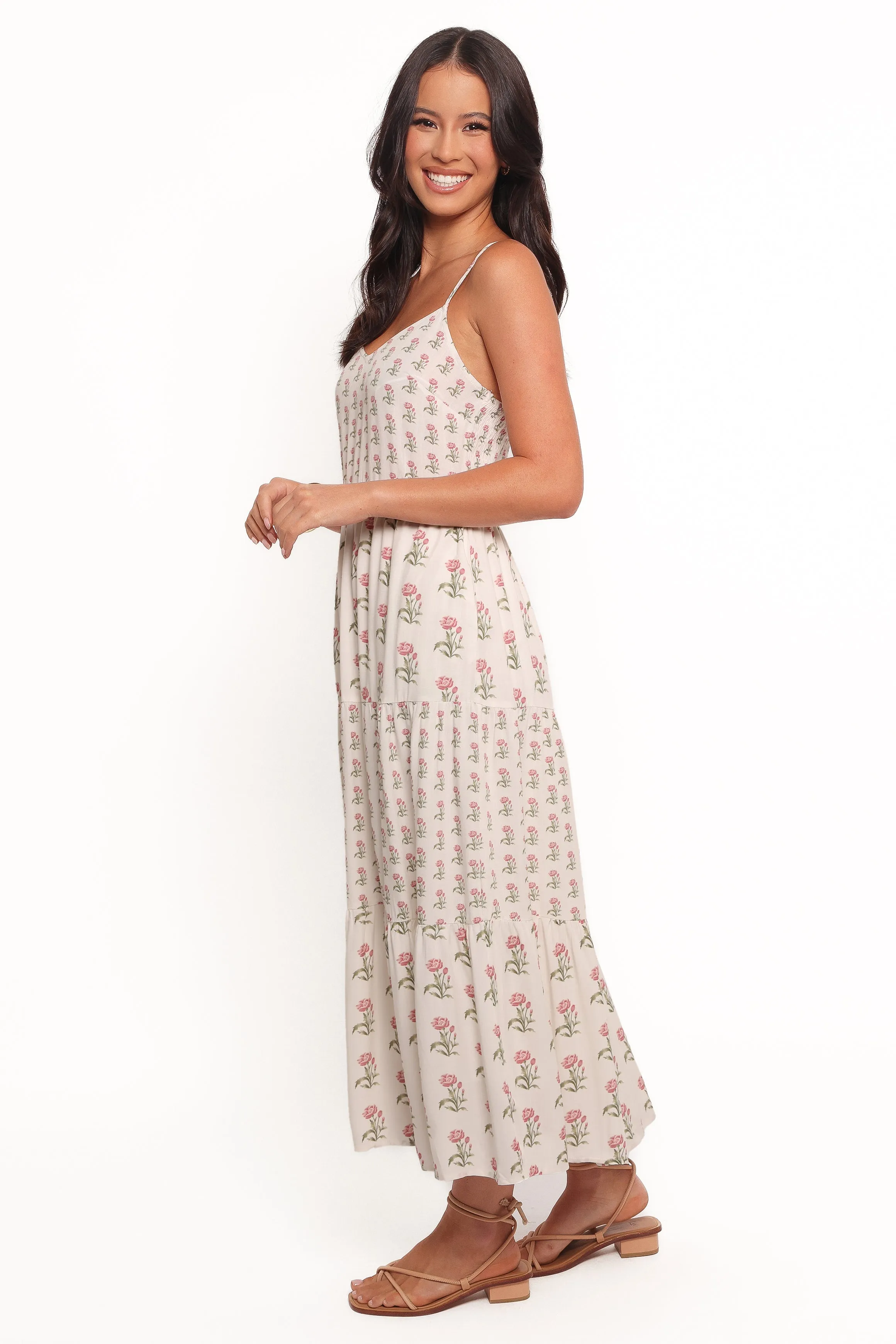 Echo Midi Dress - White/Pink sold by Petal & Pup product image thumbnail 3