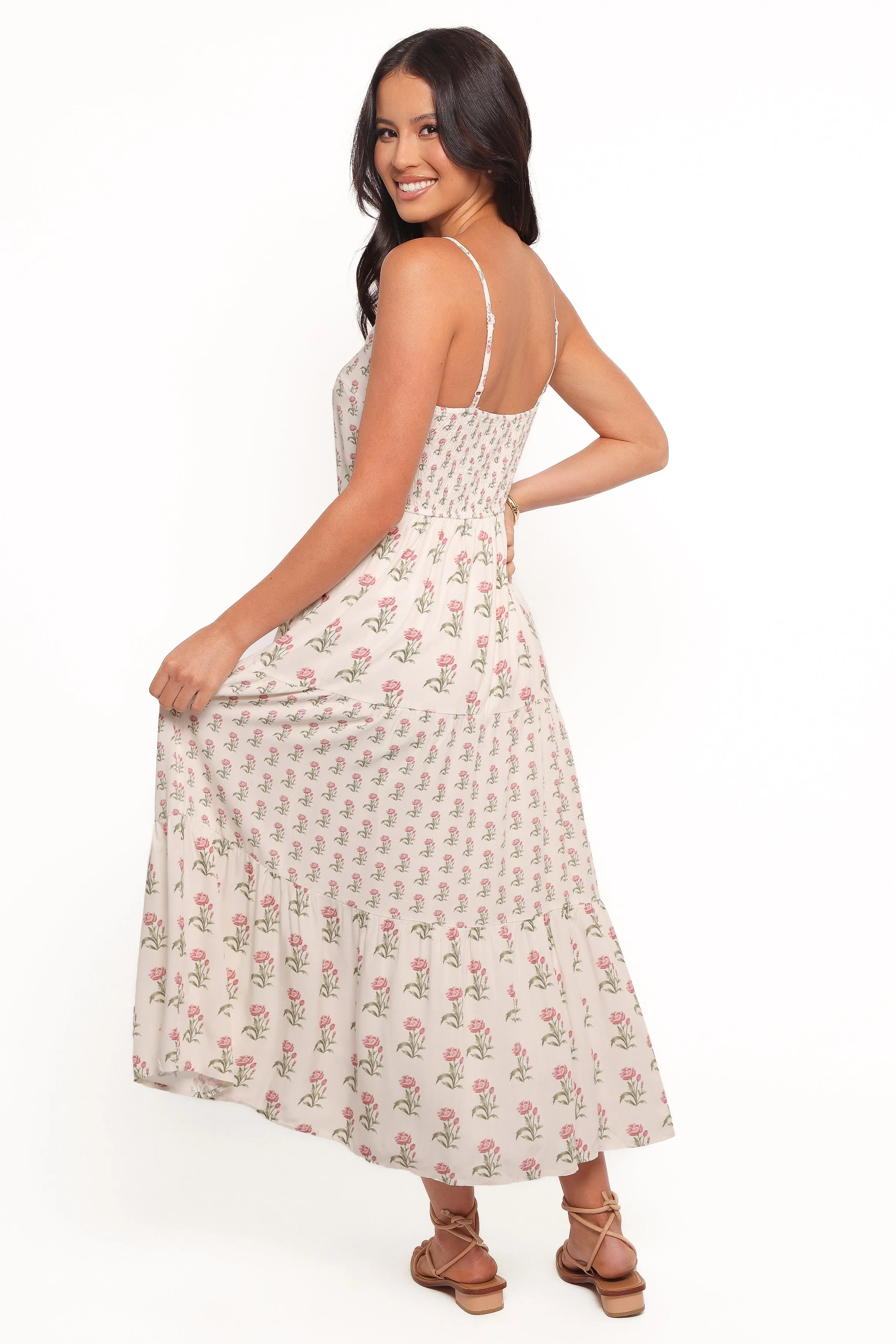 Echo Midi Dress - White/Pink sold by Petal & Pup product image thumbnail 5
