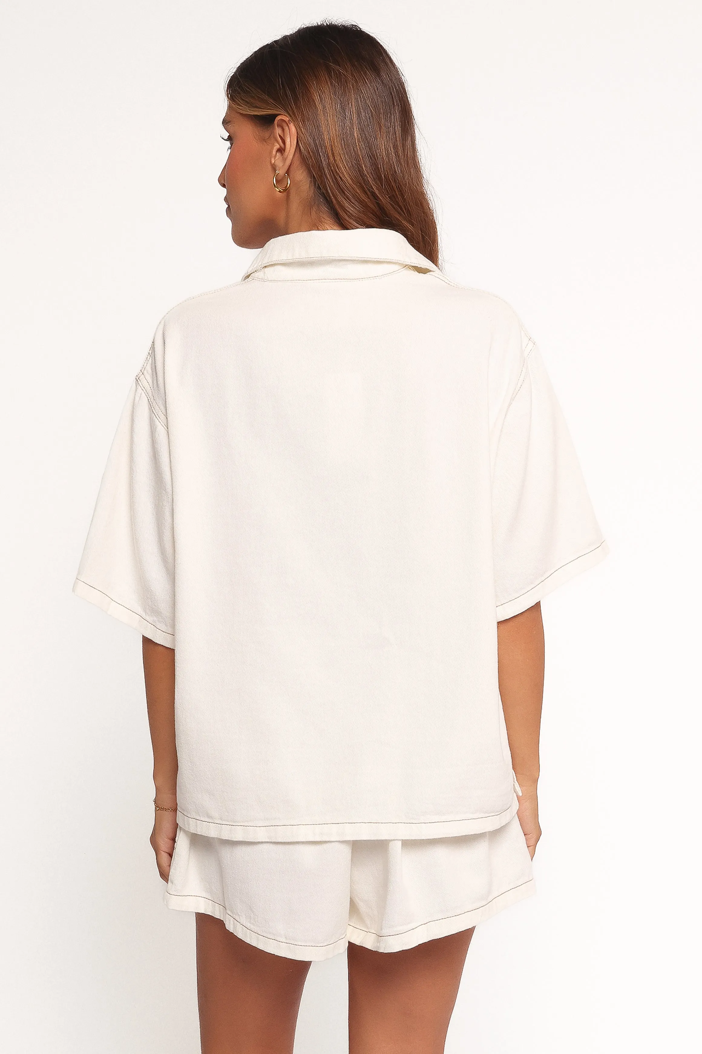 Noor Denim Short Set - White sold by Petal & Pup product image thumbnail 5