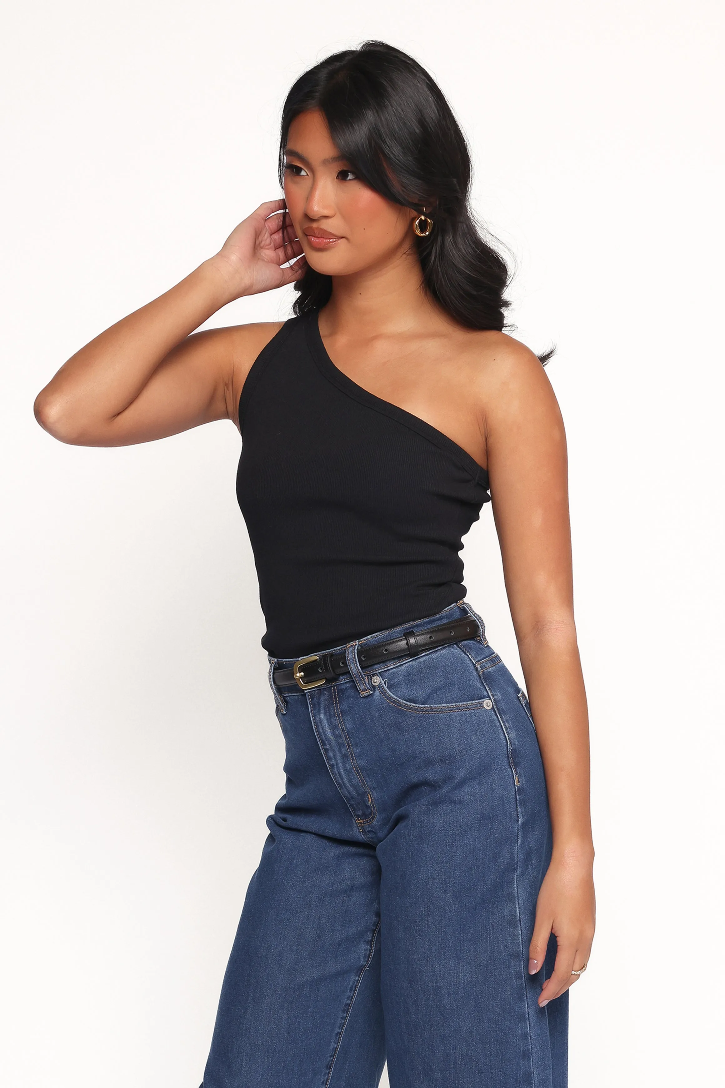 Nysa One Shoulder Top - Black sold by Petal & Pup product image thumbnail 3