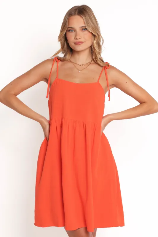 Emerson Mini Dress - Orange sold by Petal & Pup