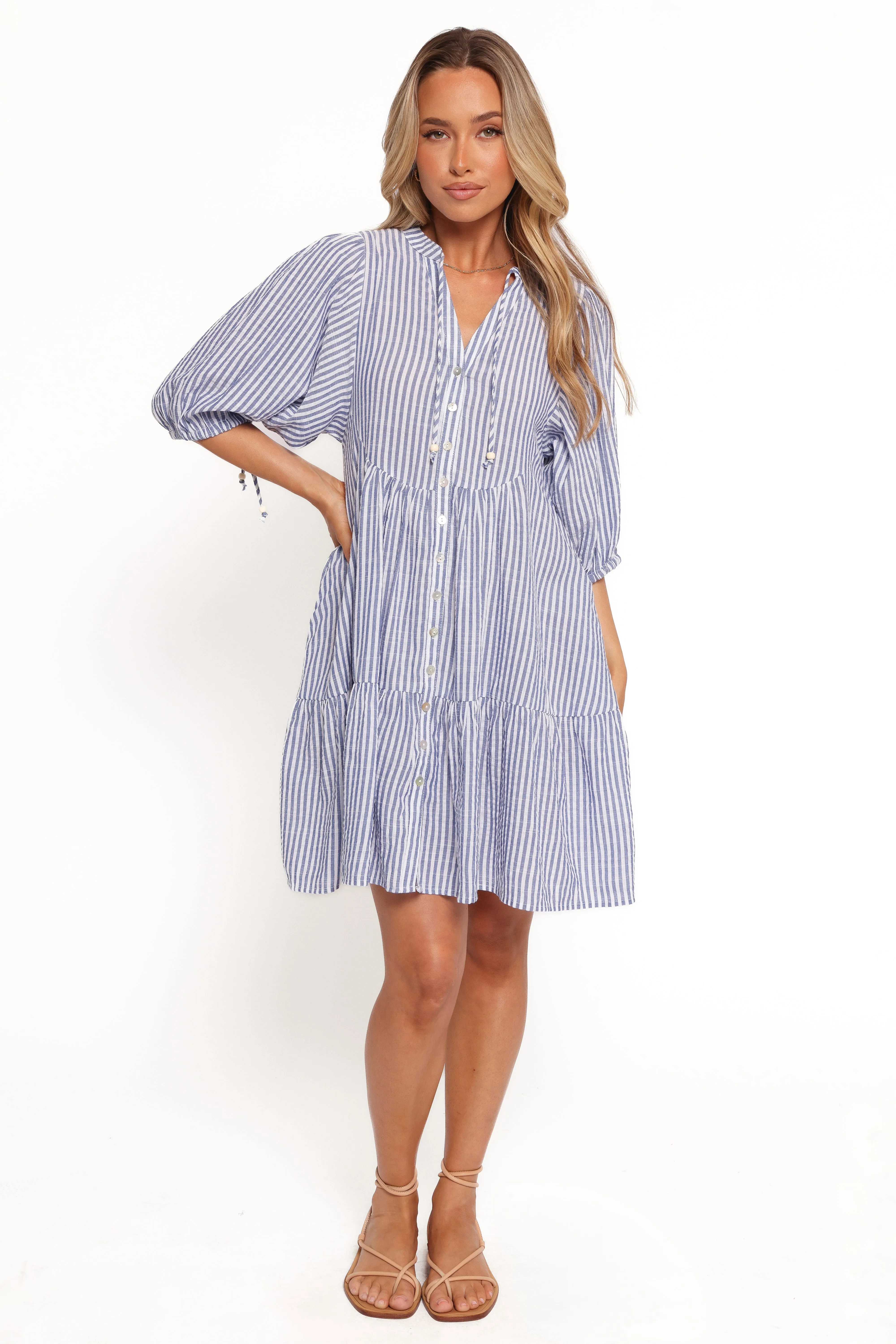 Arden Mini Dress - Blue Stripe sold by Petal & Pup product image thumbnail 2