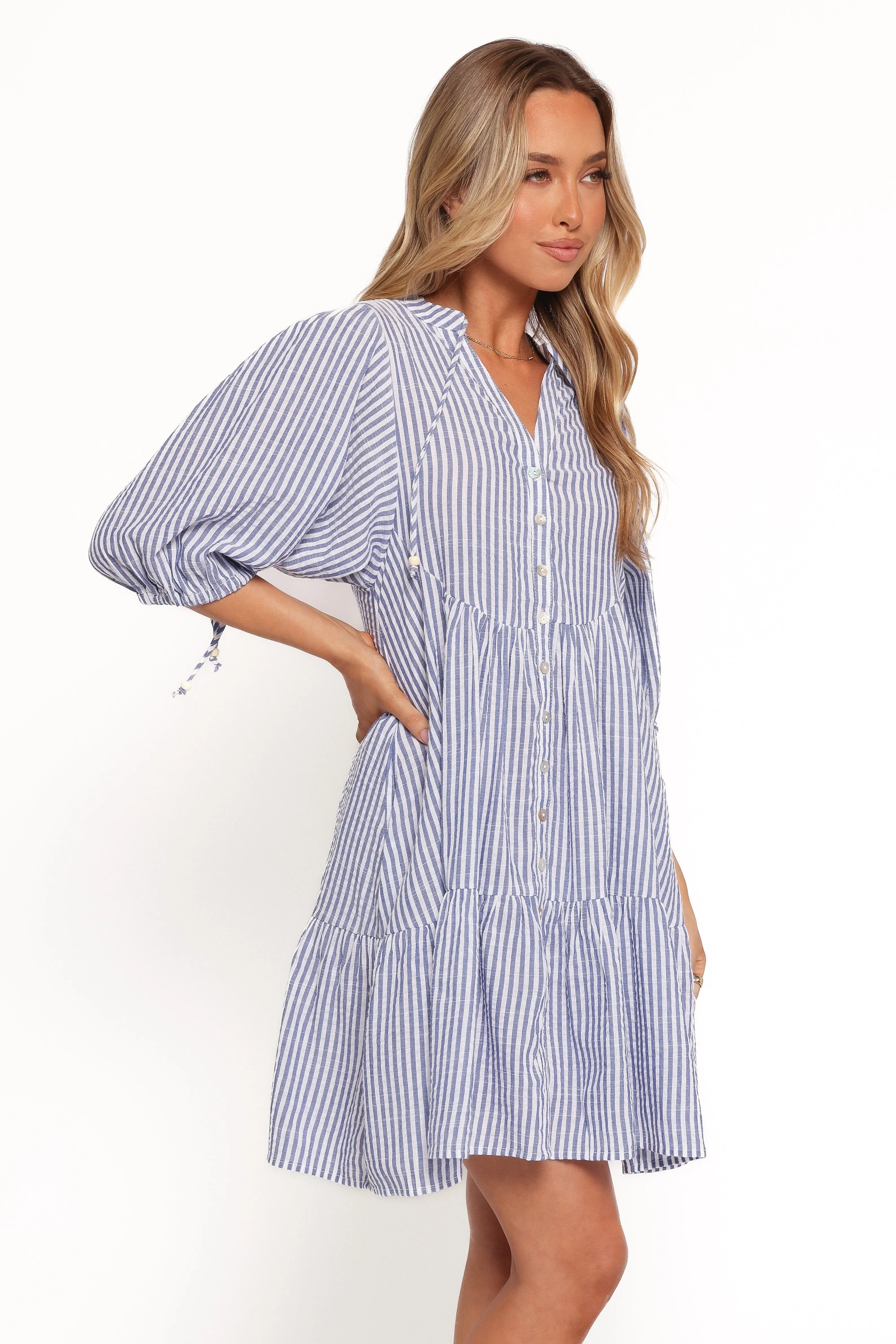 Arden Mini Dress - Blue Stripe sold by Petal & Pup product image thumbnail 5