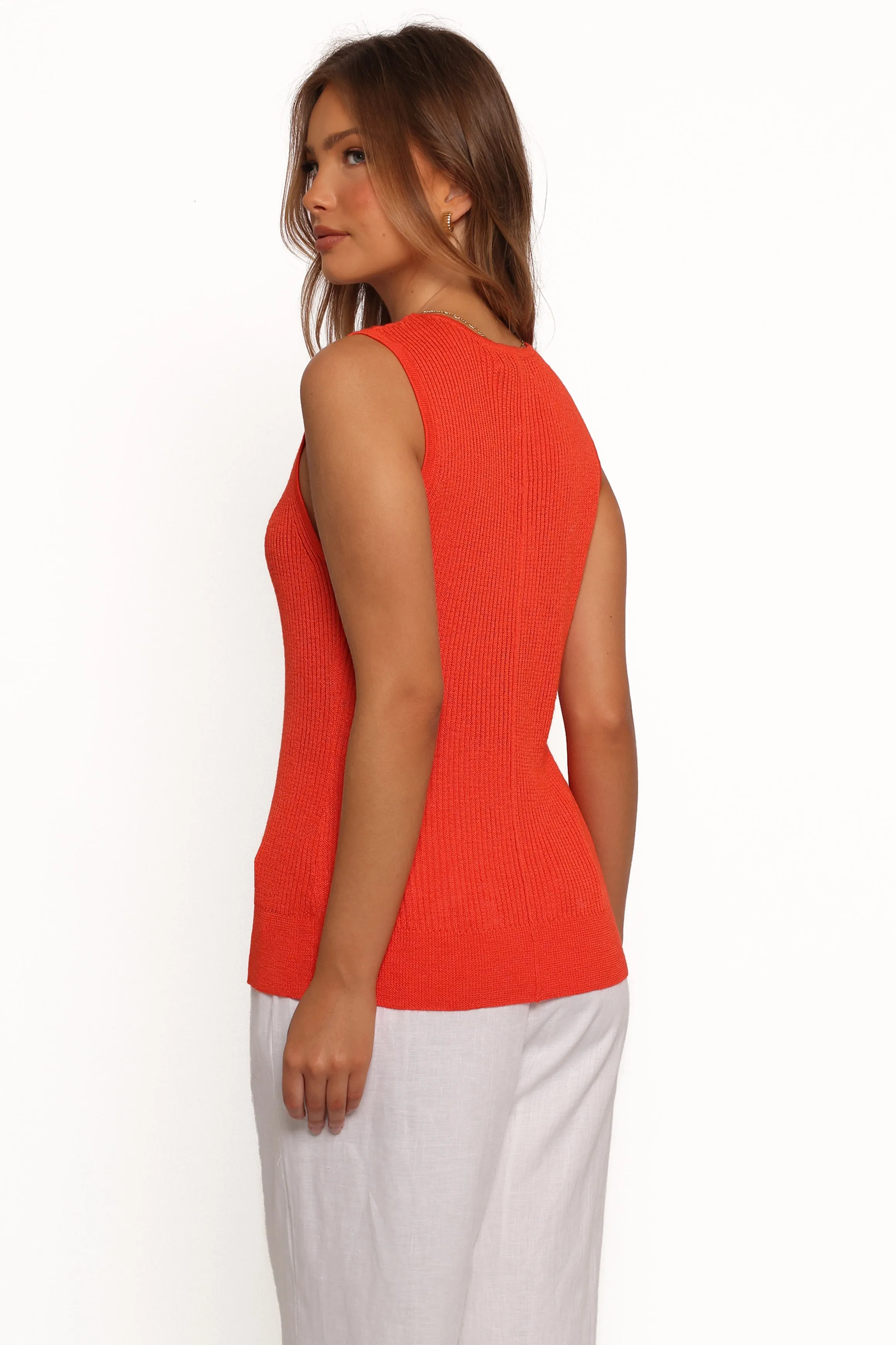 Parma Knit Vest Top - Blood Orange sold by Petal & Pup product image thumbnail 4