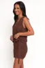 Palma Knit Mini Skirt - Chocolate sold by Petal & Pup