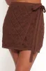 Palma Knit Mini Skirt - Chocolate sold by Petal & Pup