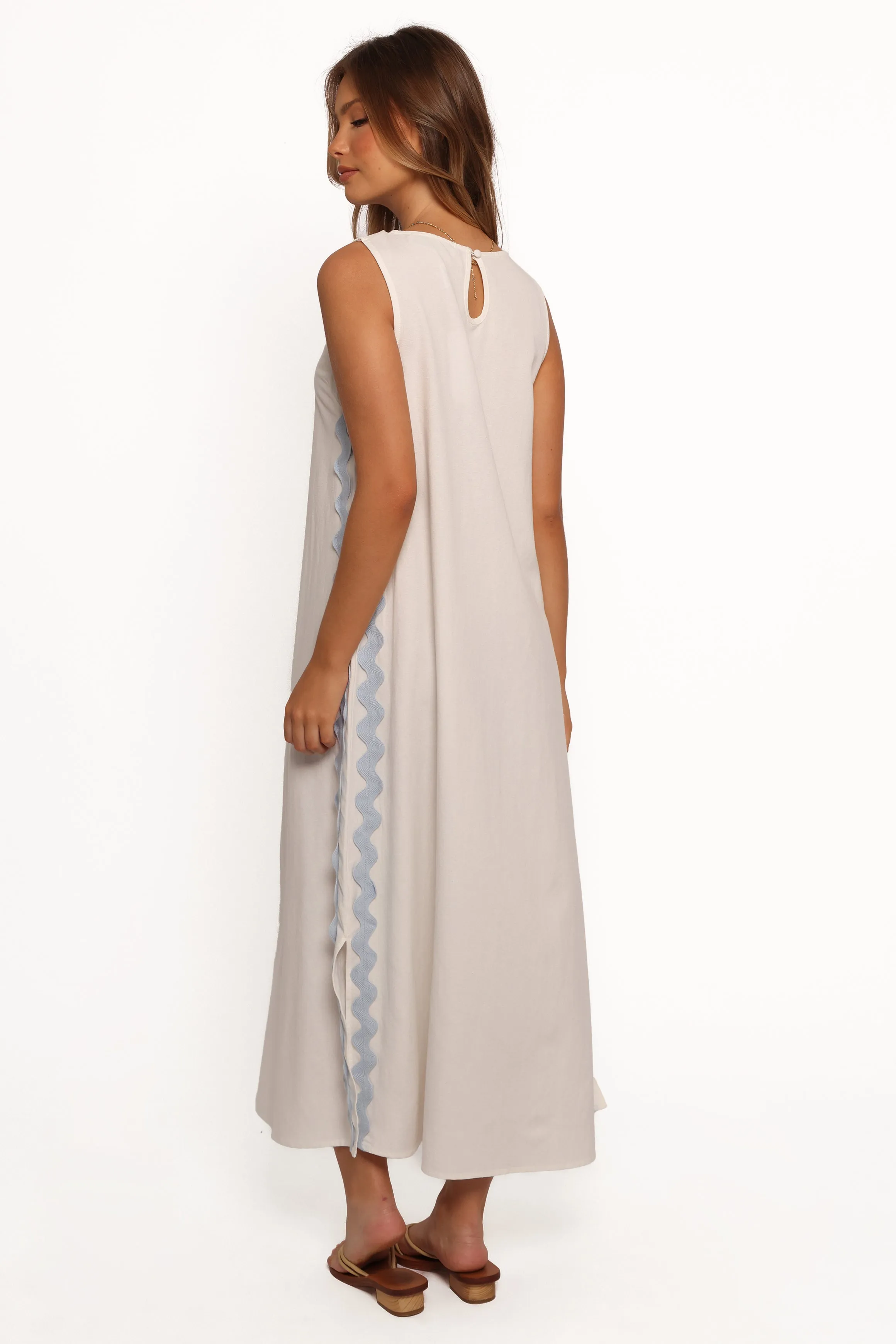 Lennie Midi Dress - Cream Blue sold by Petal & Pup product image thumbnail 4