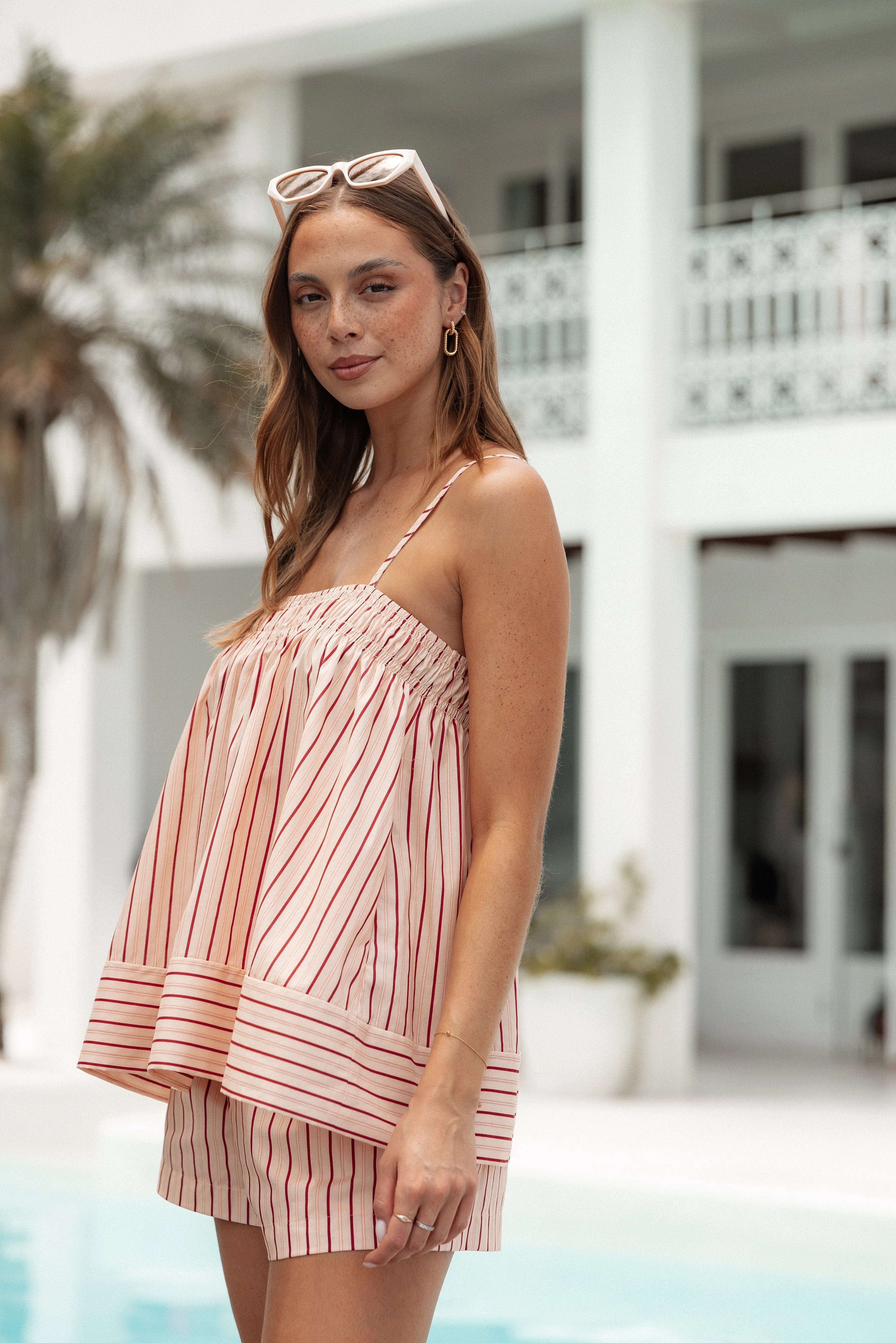 Aiesha Short Set - Pink Stripe sold by Petal & Pup